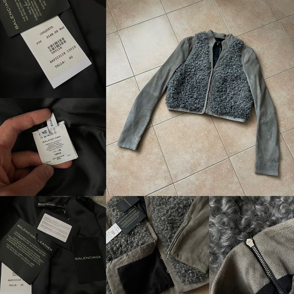 Balenciaga NWT 2150€ Balenciaga leather collection wool/suede jacket Size US M / EU 48-50 / 2 - 1 Preview