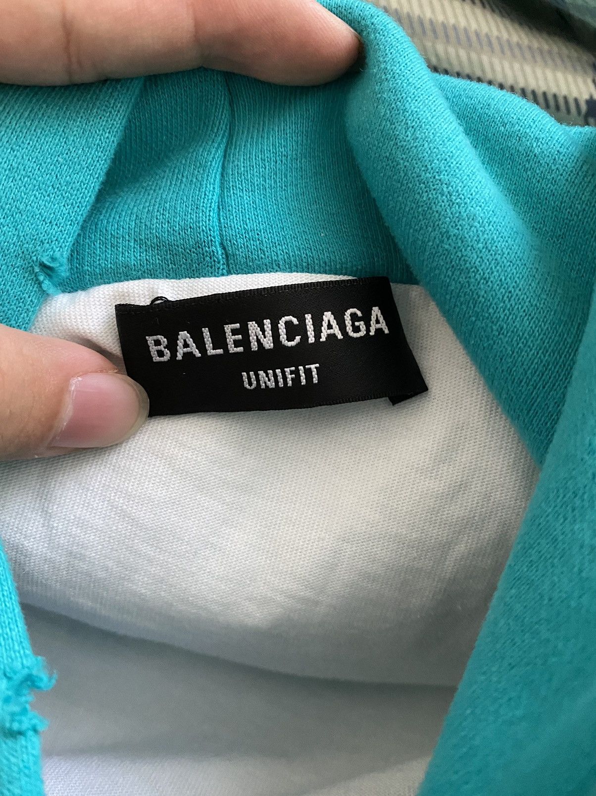 Balenciaga Balenciaga Blue Destroyed Logo Hoodie Size US S / EU 44-46 / 1 - 5 Thumbnail