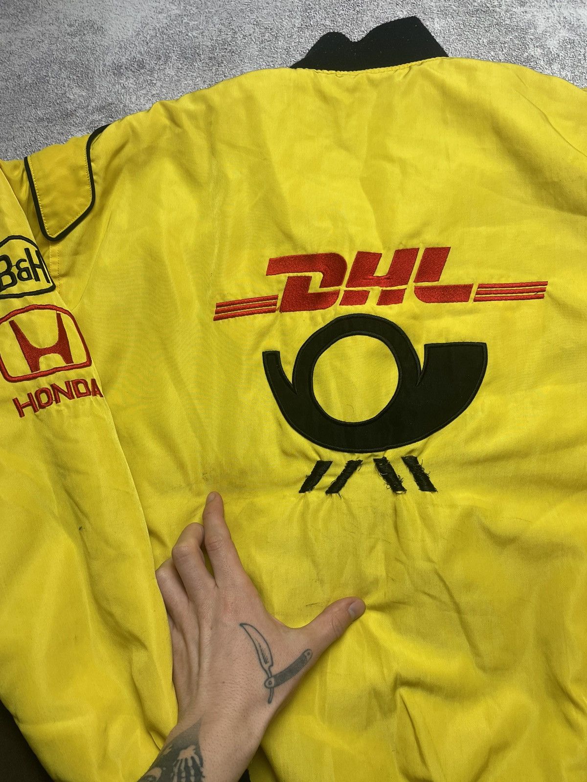 Vintage Y2k Racing Jacket Men Women Streetwear Patchwork
