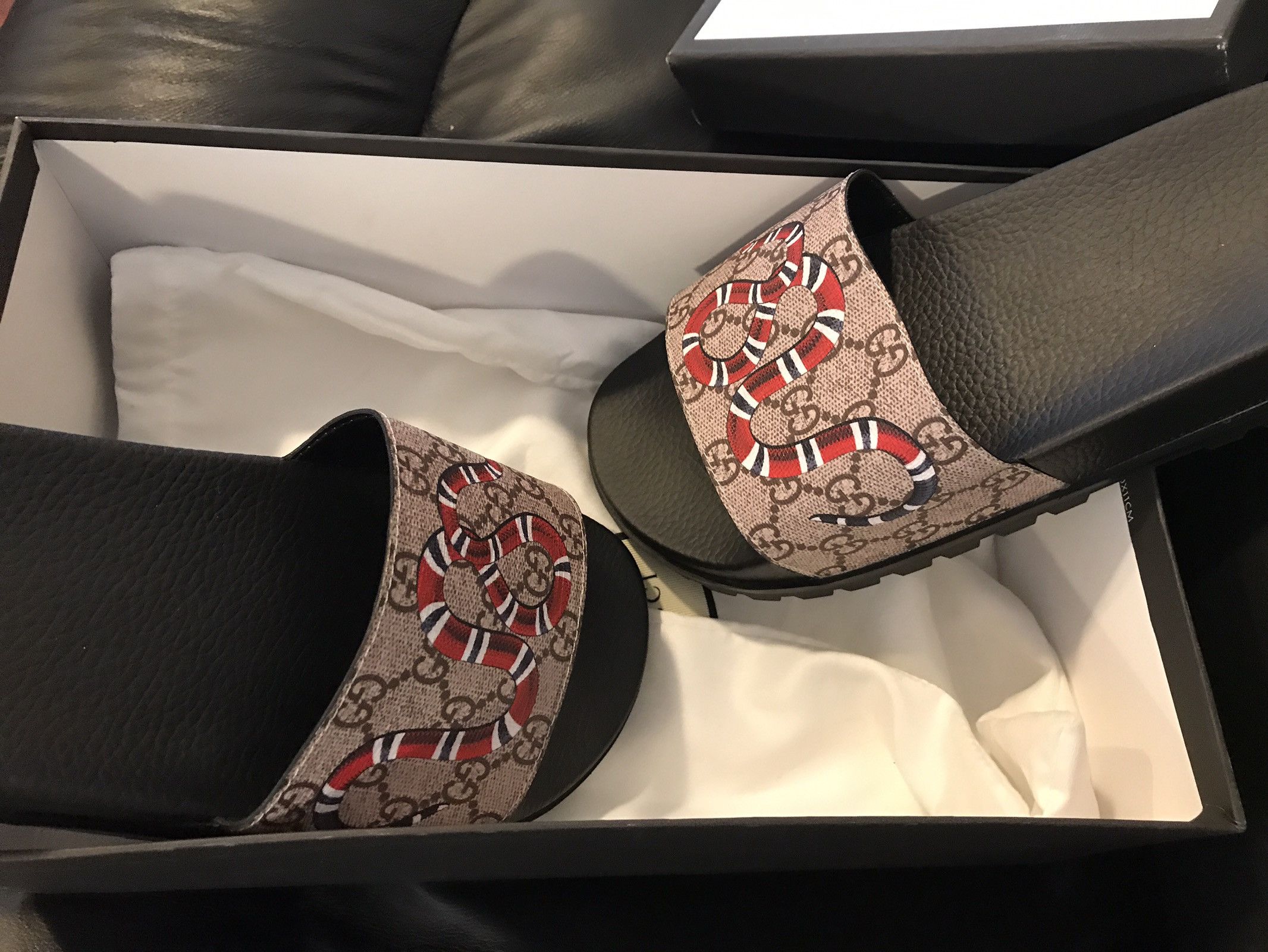 Snake gucci slides online