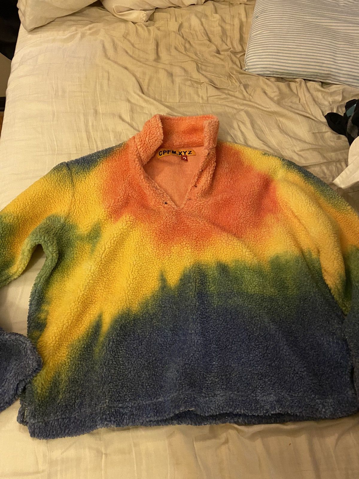 Cactus Plant Flea Market CPFM Rave Cowboy Pullover Fleece Tie Dye 