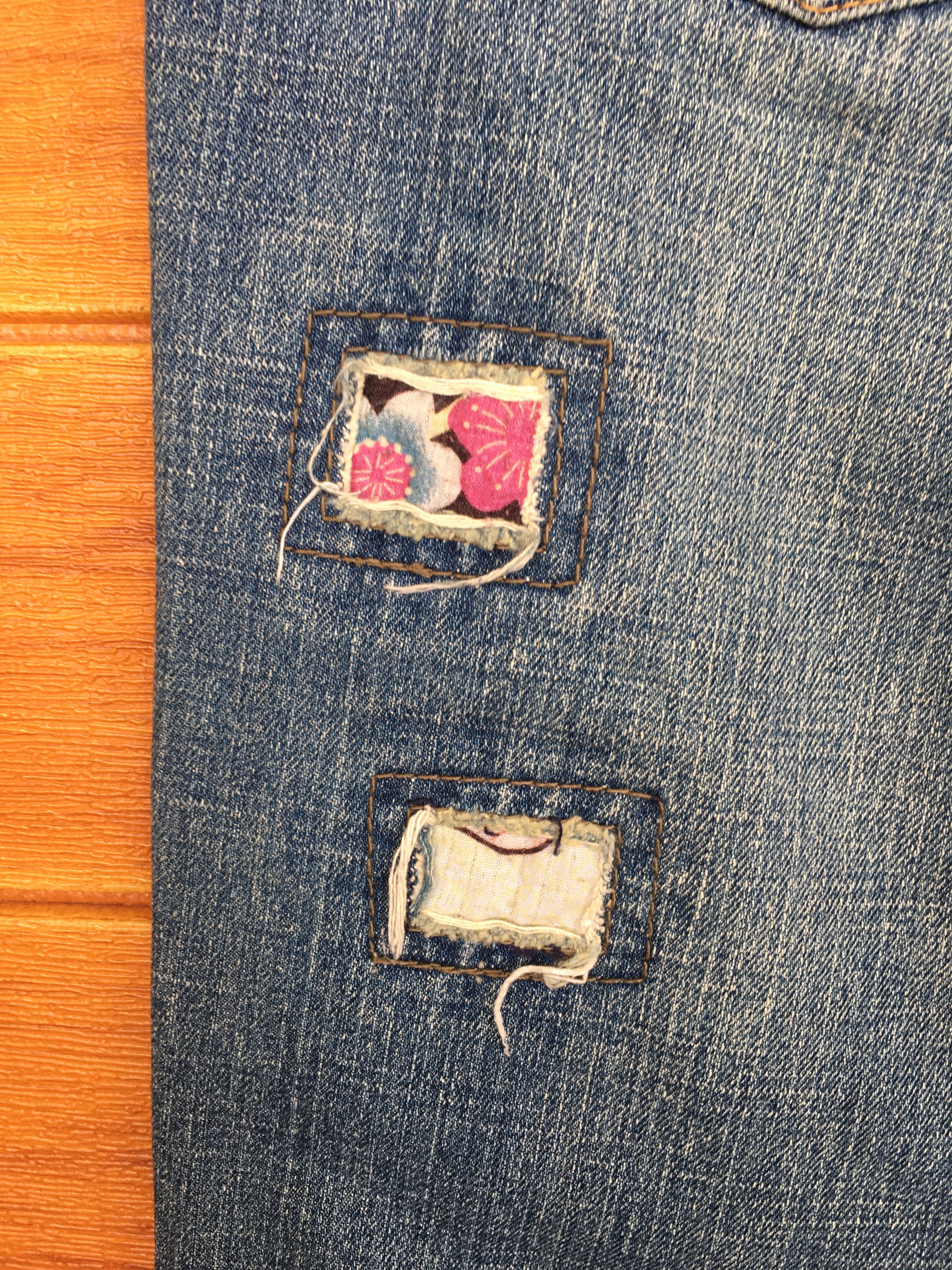 Comme des Garcons × Undercover Japanese Brand Distressed Flower Denim Jeans Size US 32 / EU 48 - 19 Thumbnail