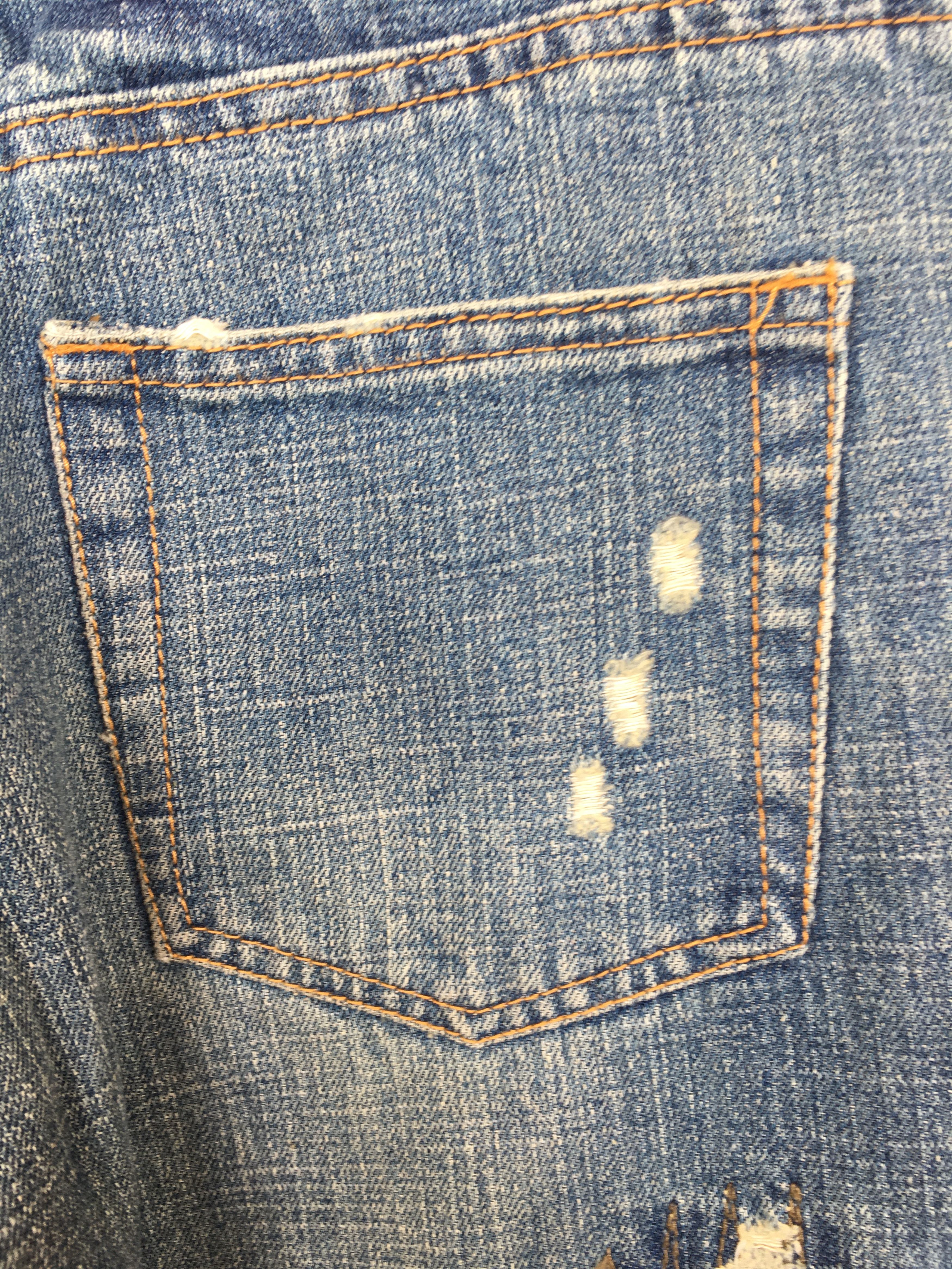 Comme des Garcons × Undercover Japanese Brand Distressed Flower Denim Jeans Size US 32 / EU 48 - 18 Thumbnail