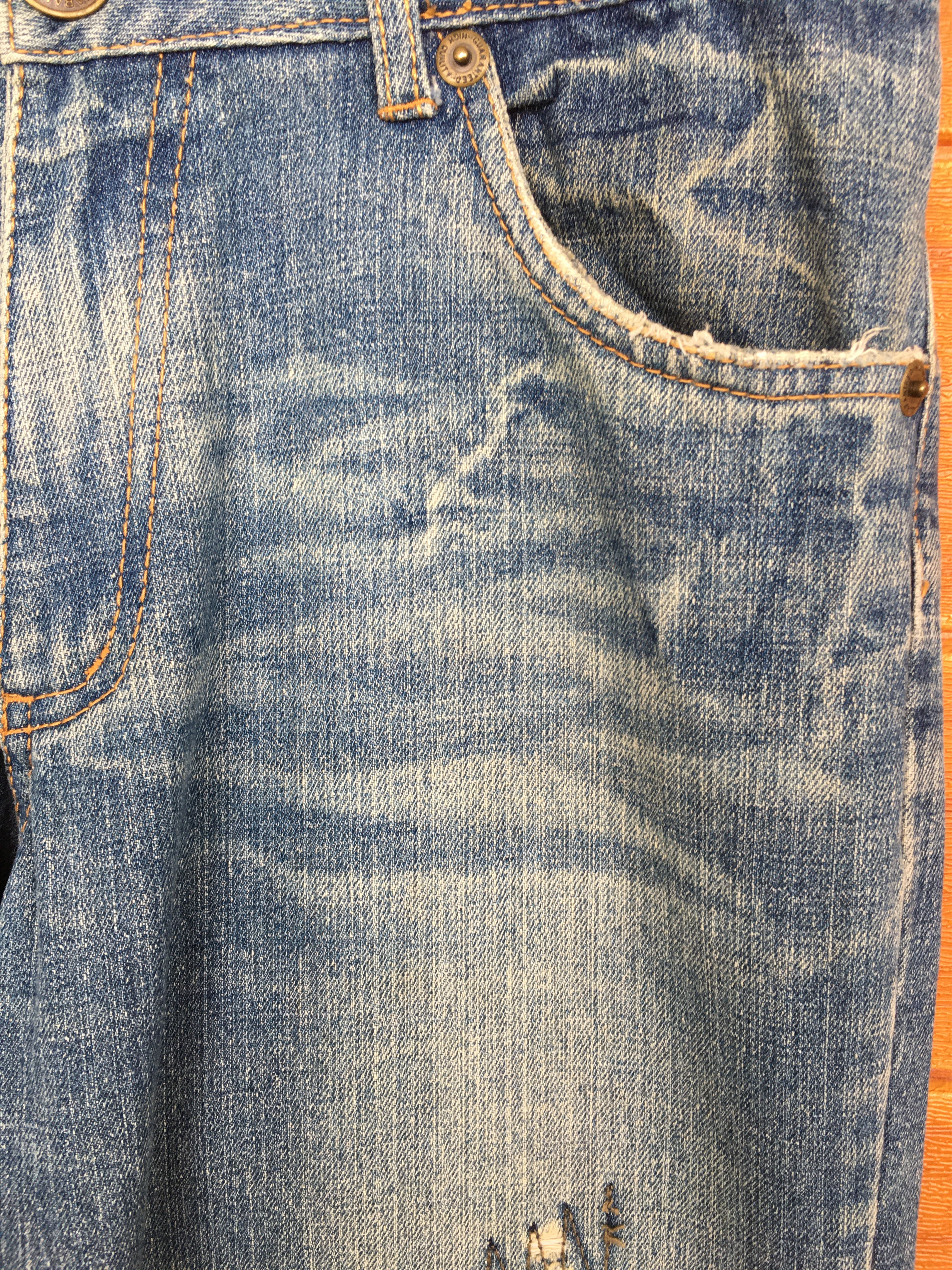 Comme des Garcons × Undercover Japanese Brand Distressed Flower Denim Jeans Size US 32 / EU 48 - 4 Thumbnail
