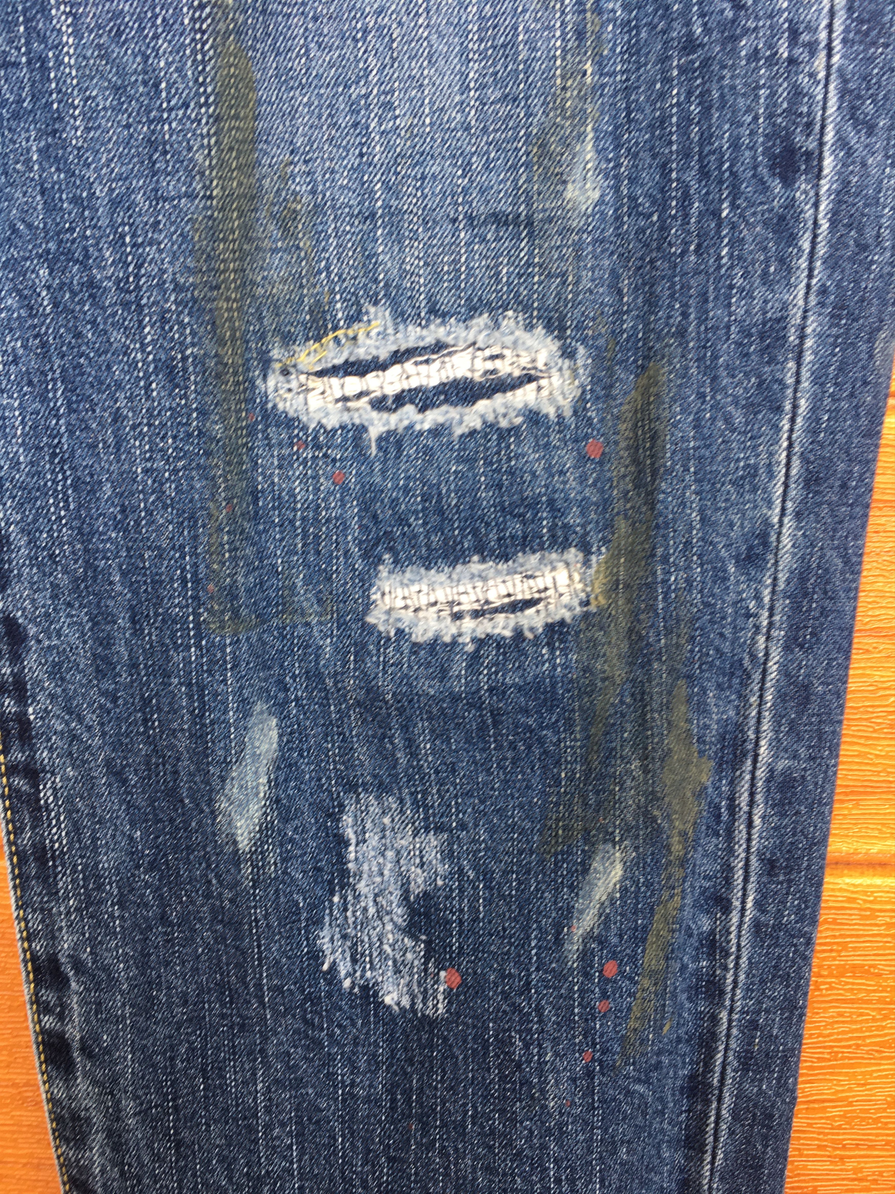 Comme des Garcons × Undercover Niko And.. Painted Distressed Denim Jeans Size US 33 - 8 Thumbnail