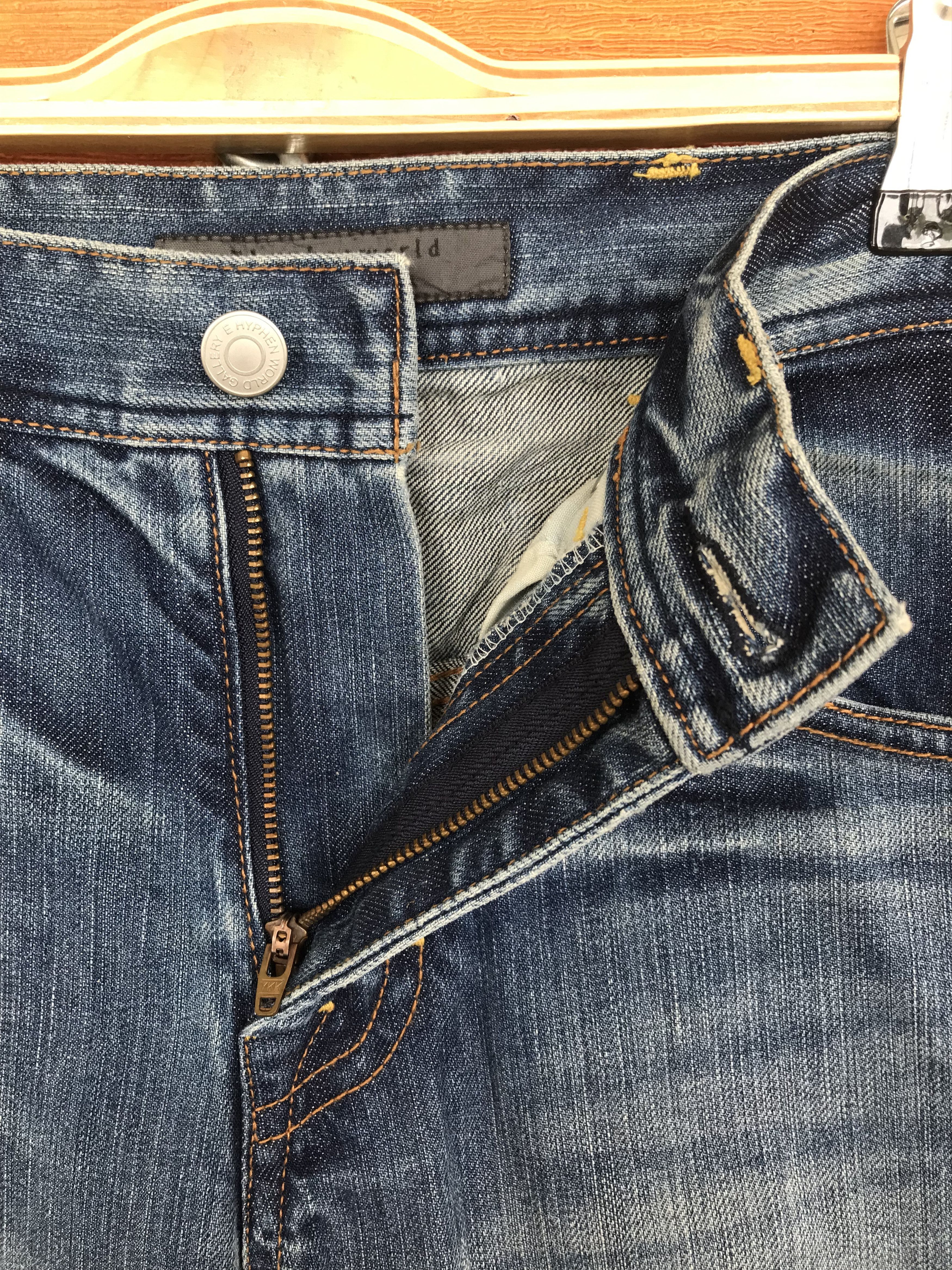 Comme des Garcons × Undercover Ehyphen World Gallery Distressed Denim Jeans Size US 30 / EU 46 - 20 Thumbnail