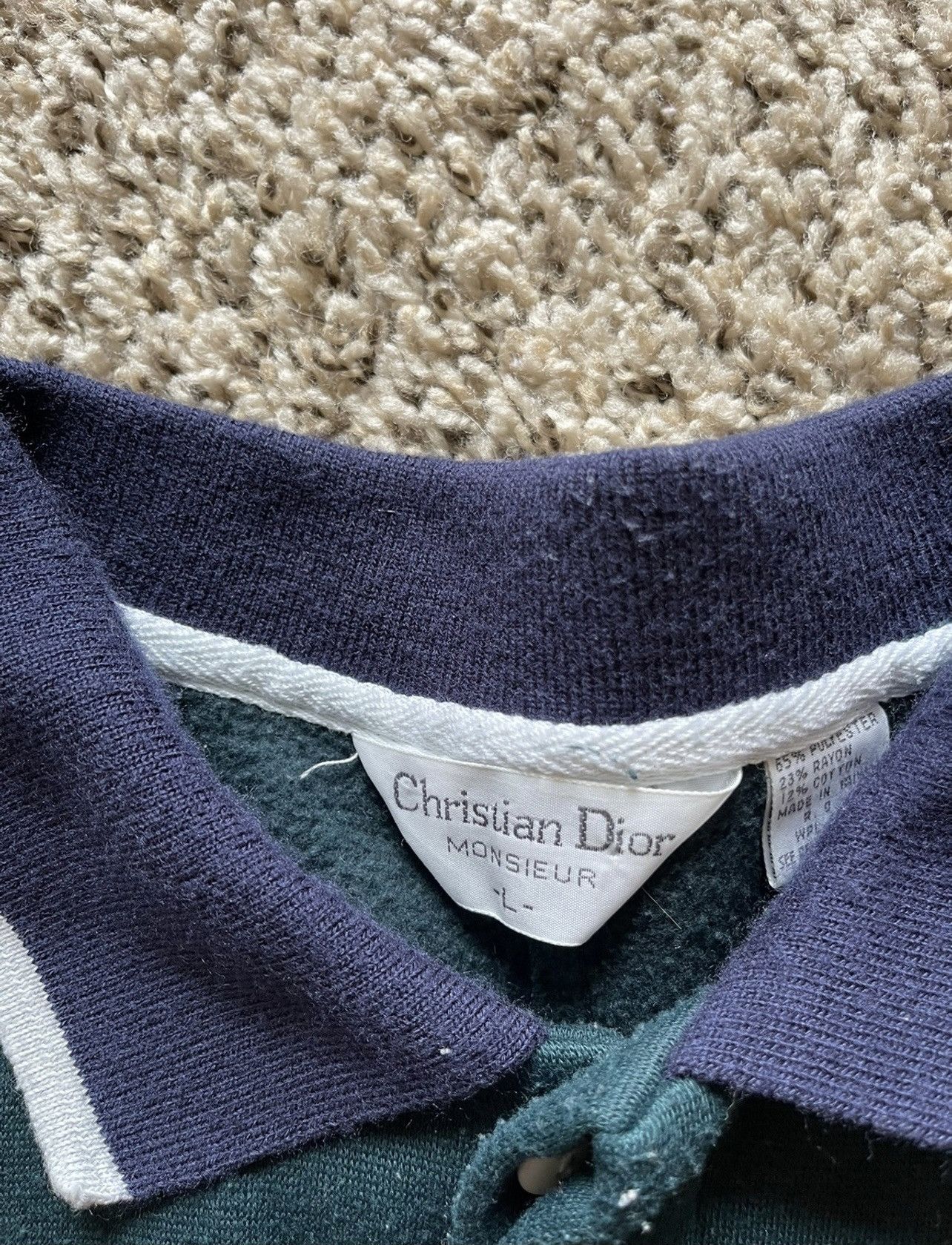 Christian Dior Monsieur × Vintage Vintage Christian Dior Monsieur Sweatshirt blue Green Large Size US L / EU 52-54 / 3 - 3 Thumbnail