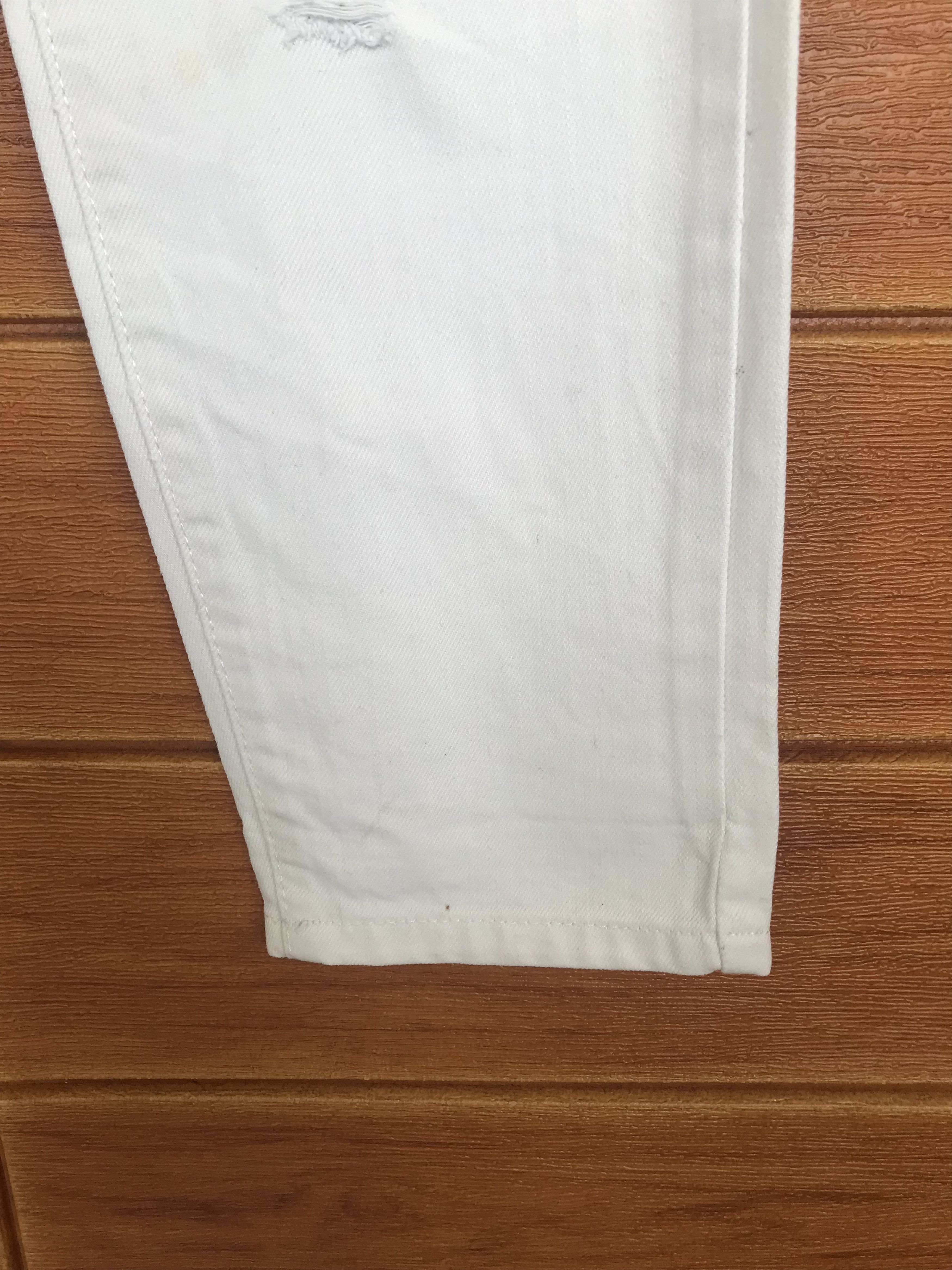 If Six Was Nine Colza White Distressed Denim Jeans Size US 29 - 8 Thumbnail