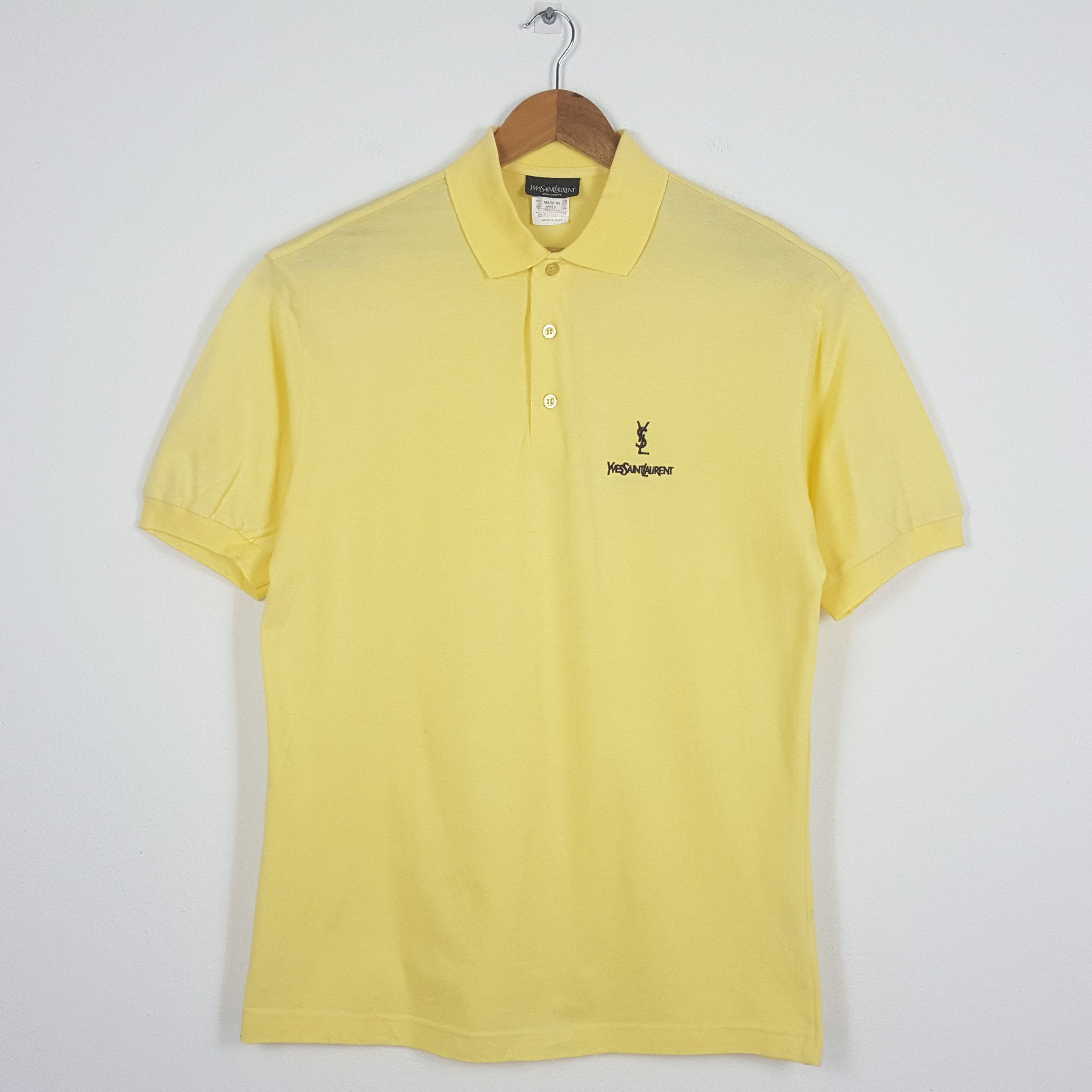 Vintage Vintage YVES SAINT LAURENT logo nice design polo shirt Size US XL / EU 56 / 4 - 1 Thumbnail
