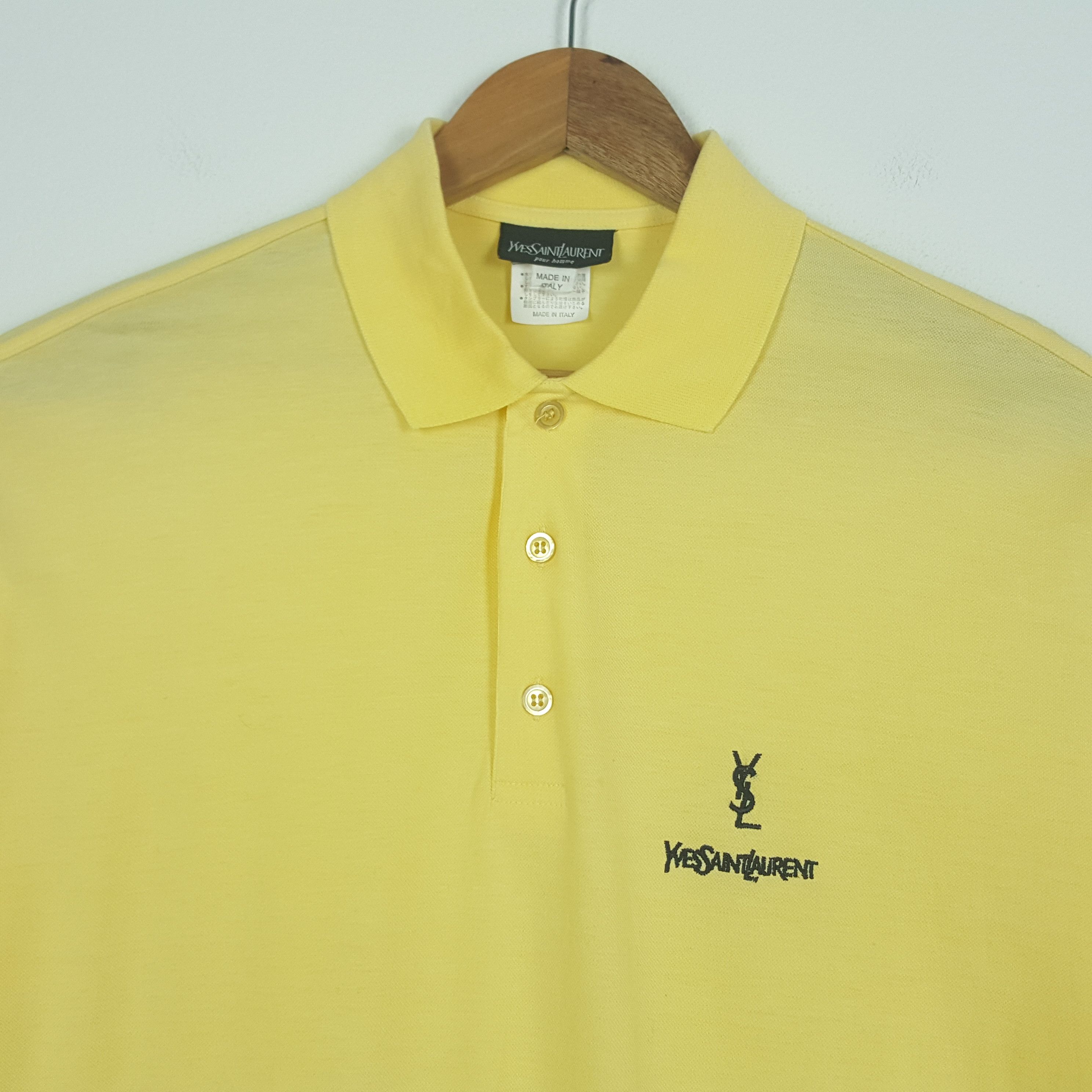 Vintage Vintage YVES SAINT LAURENT logo nice design polo shirt Size US XL / EU 56 / 4 - 2 Thumbnail