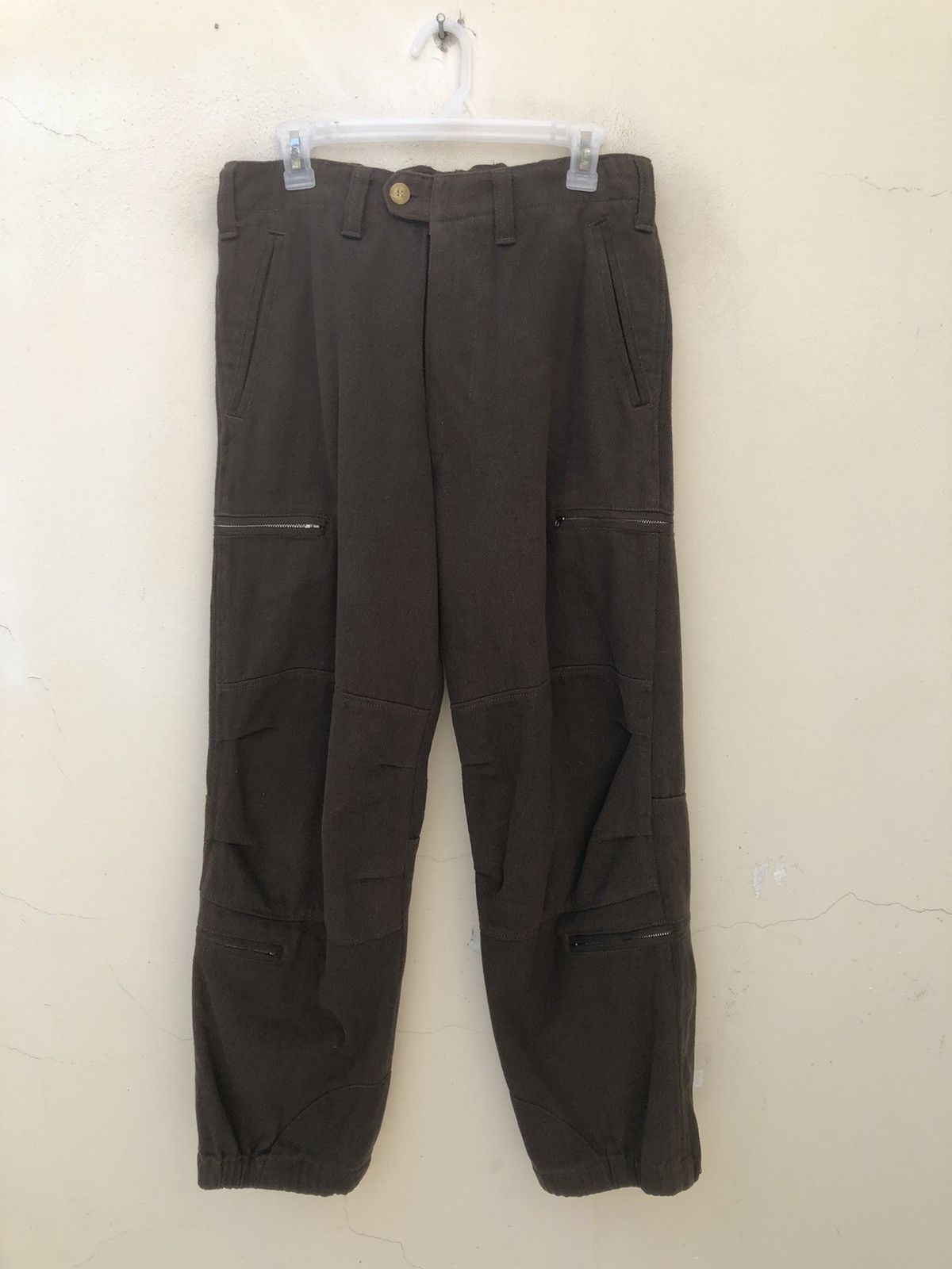 image of 5351 Pour Les Hommes Vintage Les Vis A Bois Japan Thick Parachute Cargo Trouser in Brown (Size 32)