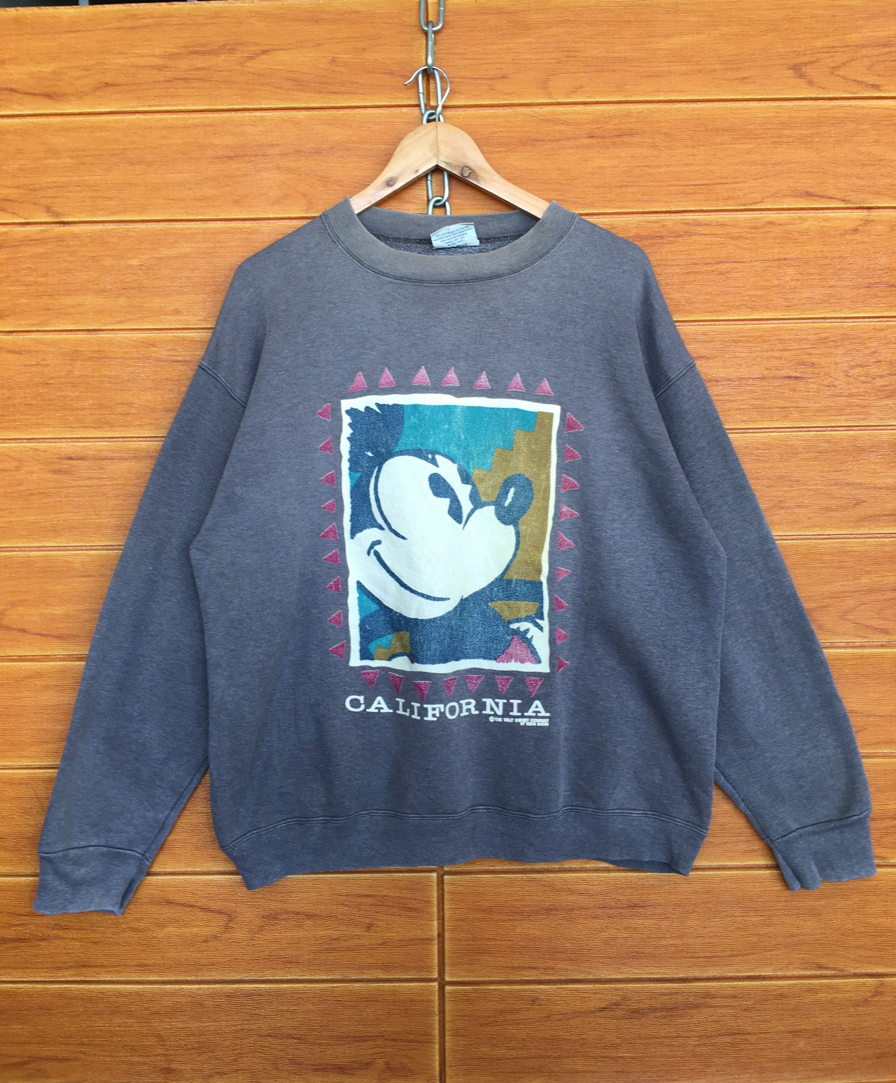 Velva Sheen Vintage 90s Mickey Mouse California Portrait Sweatshirt Size US L / EU 52-54 / 3 - 1 Thumbnail