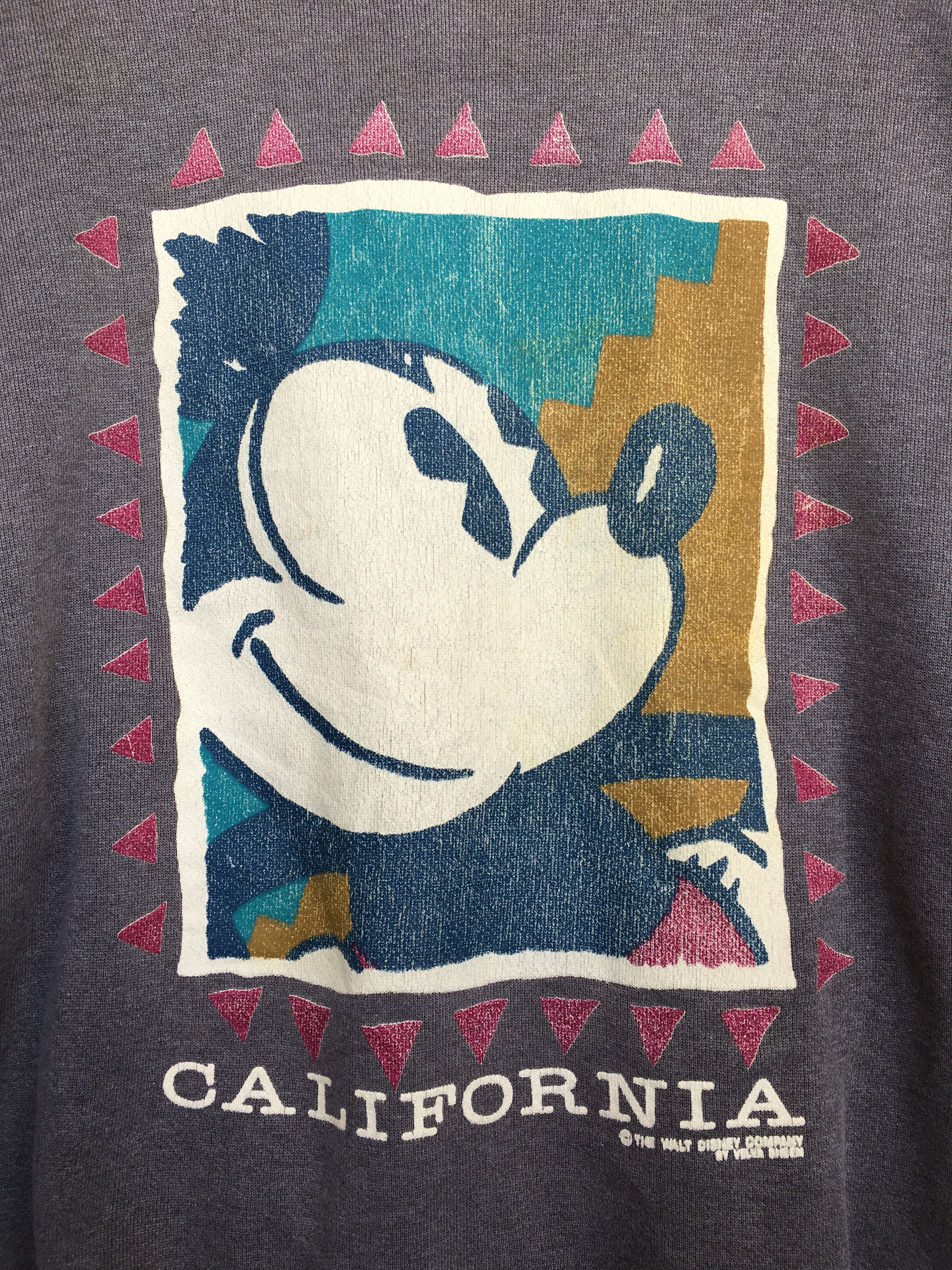 Velva Sheen Vintage 90s Mickey Mouse California Portrait Sweatshirt Size US L / EU 52-54 / 3 - 2 Thumbnail