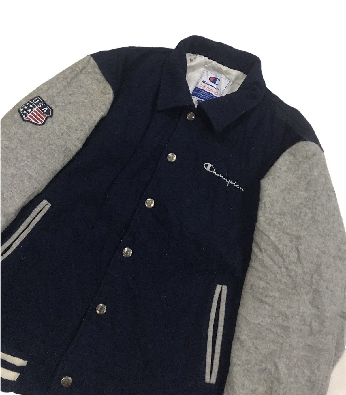 Champion Champion Embroidered Logo Varsity Jacket Size US L / EU 52-54 / 3 - 2 Thumbnail
