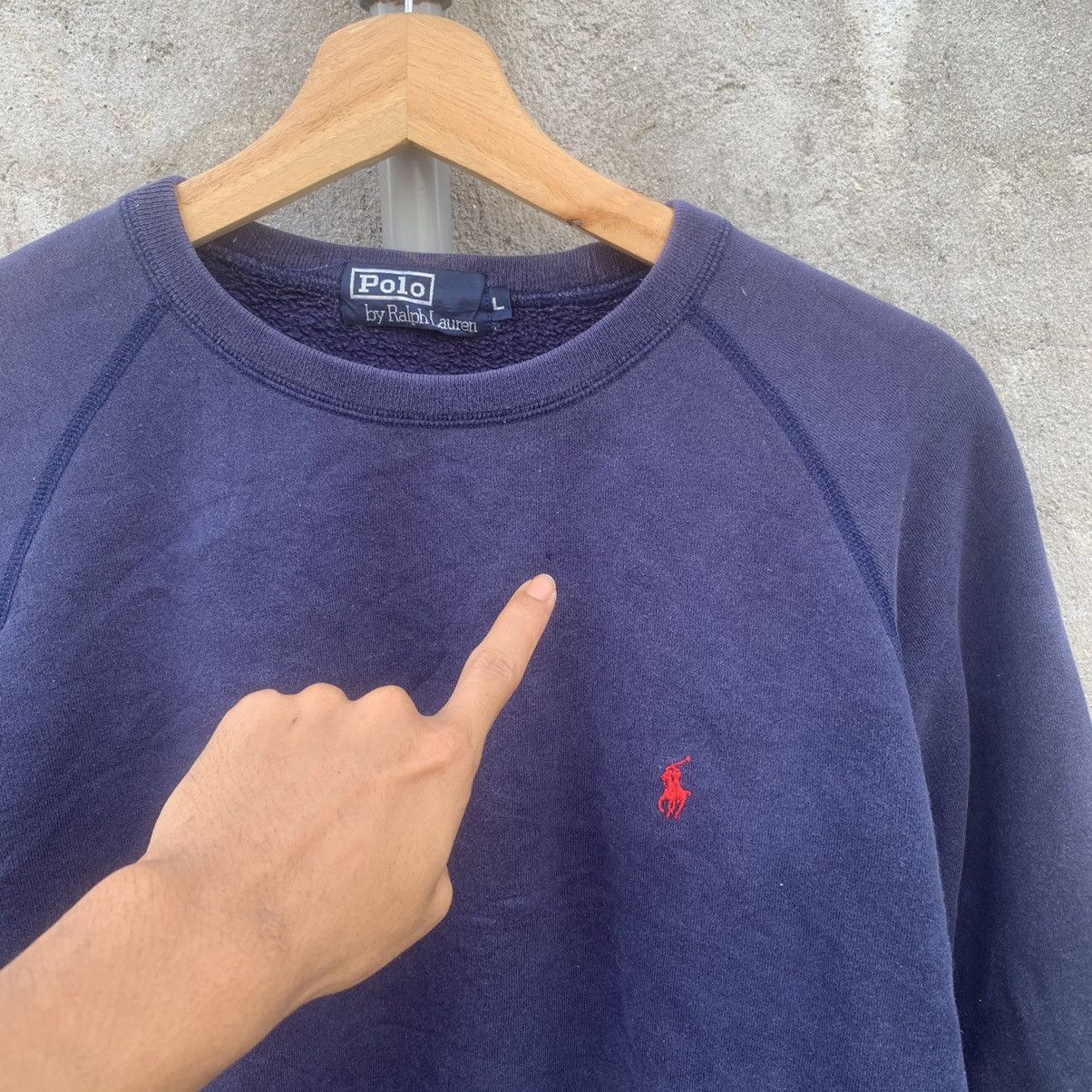 Polo Ralph Lauren × Ralph Lauren Polo Ralph Lauren Crewneck Pullover Faded Sweatshirts Size US L / EU 52-54 / 3 - 3 Thumbnail