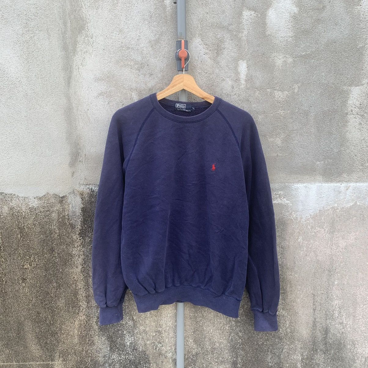 Polo Ralph Lauren × Ralph Lauren Polo Ralph Lauren Crewneck Pullover Faded Sweatshirts Size US L / EU 52-54 / 3 - 1 Thumbnail