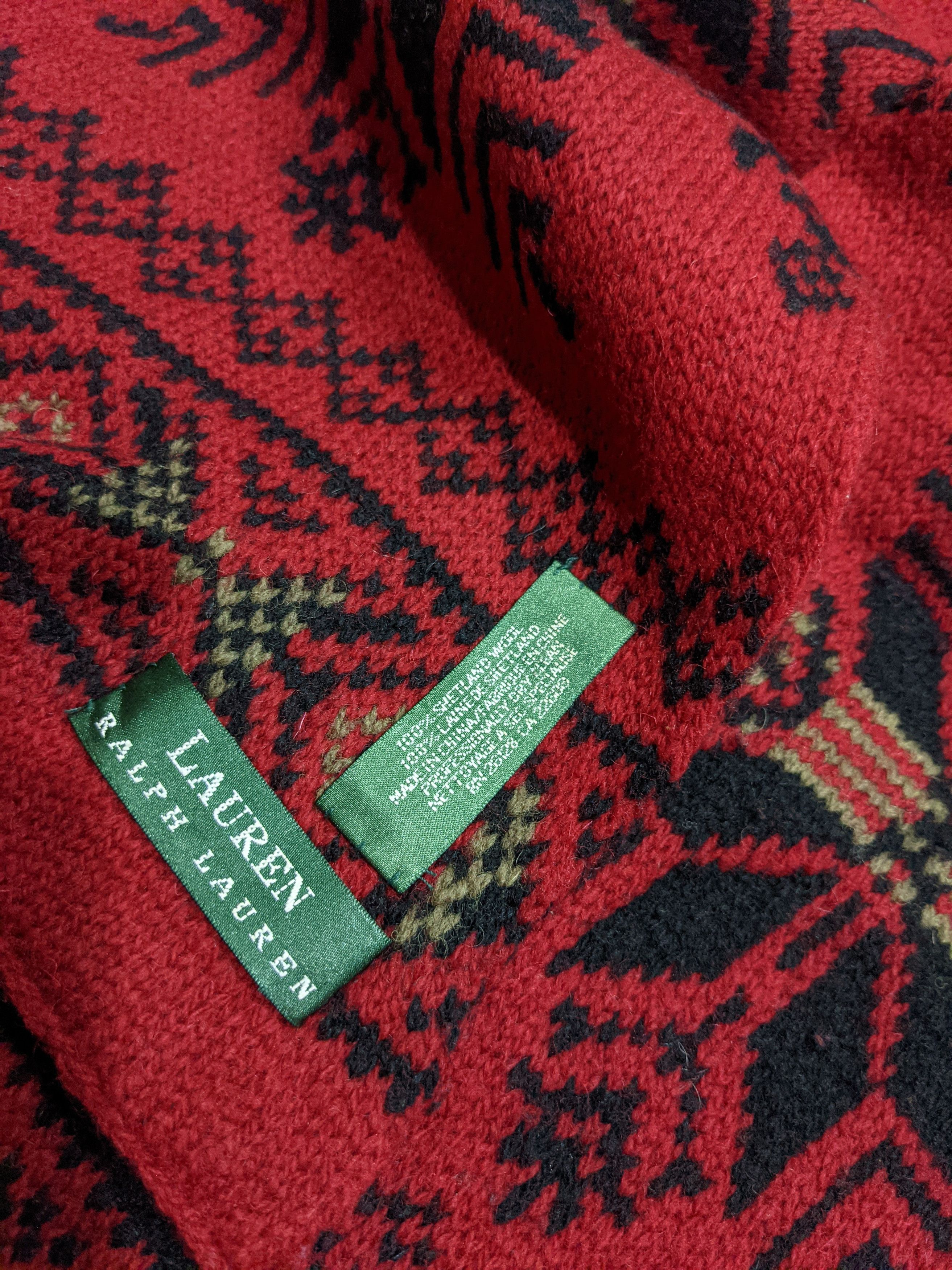 Polo Ralph Lauren Polo Ralph Lauren Wool Scarf / Muffler Red Size ONE SIZE - 4 Thumbnail