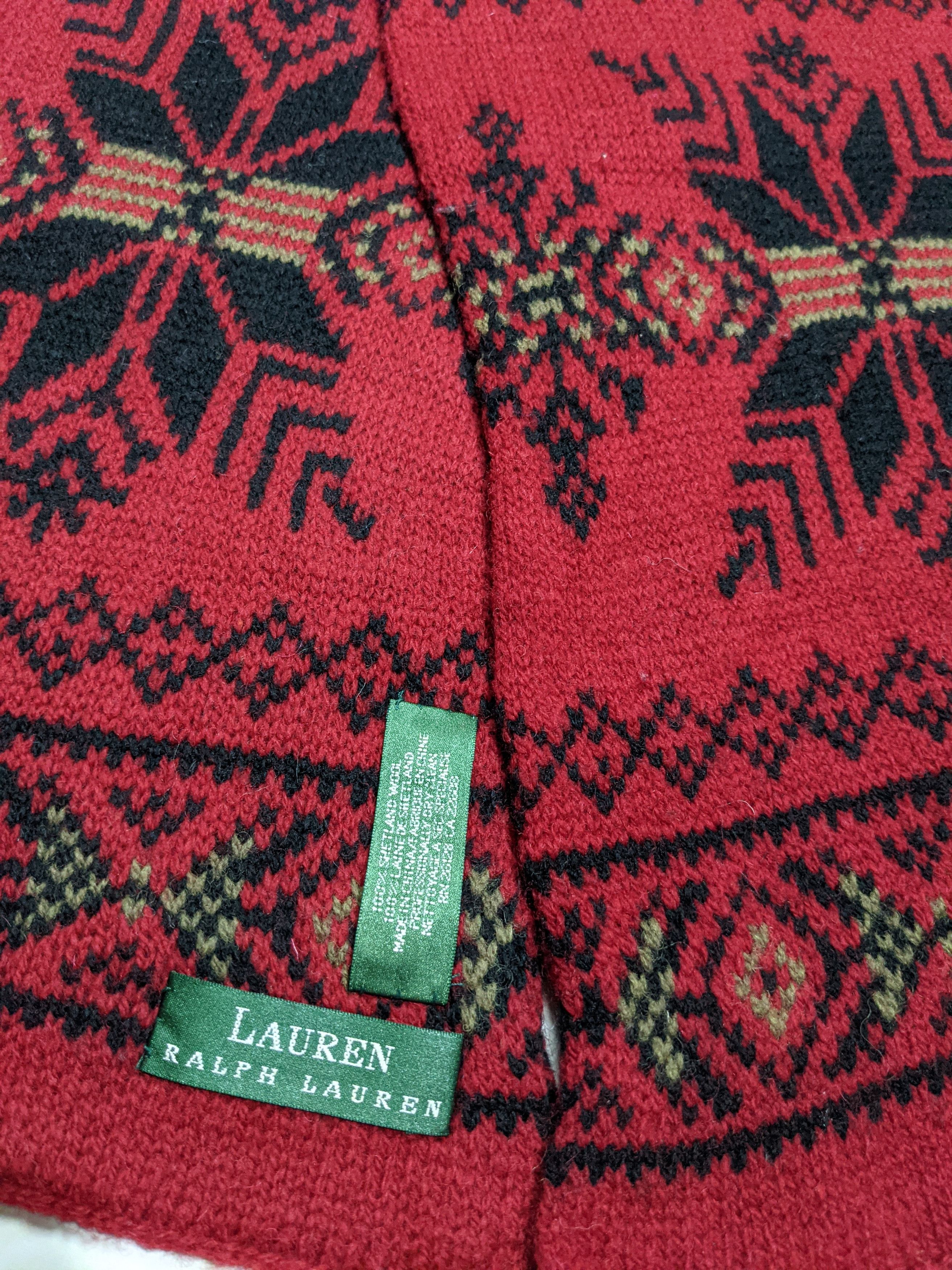Polo Ralph Lauren Polo Ralph Lauren Wool Scarf / Muffler Red Size ONE SIZE - 5 Thumbnail