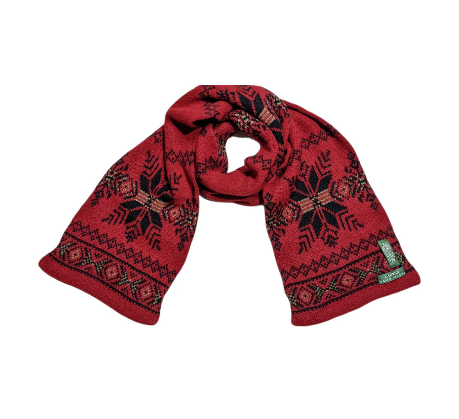 Polo Ralph Lauren Polo Ralph Lauren Wool Scarf / Muffler Red Size ONE SIZE - 1 Thumbnail