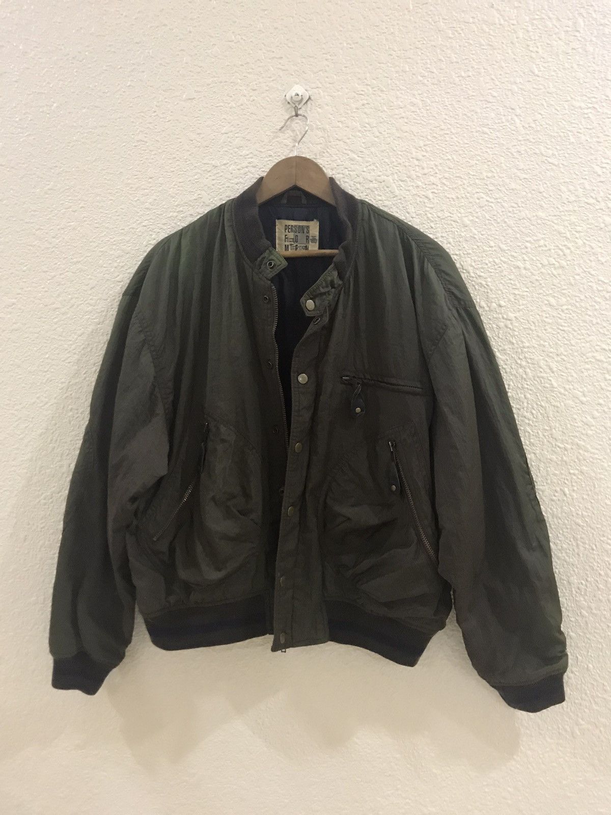 Japanese Brand Person's For Men big logo bomber jacket faded Size US L / EU 52-54 / 3 - 15 Thumbnail