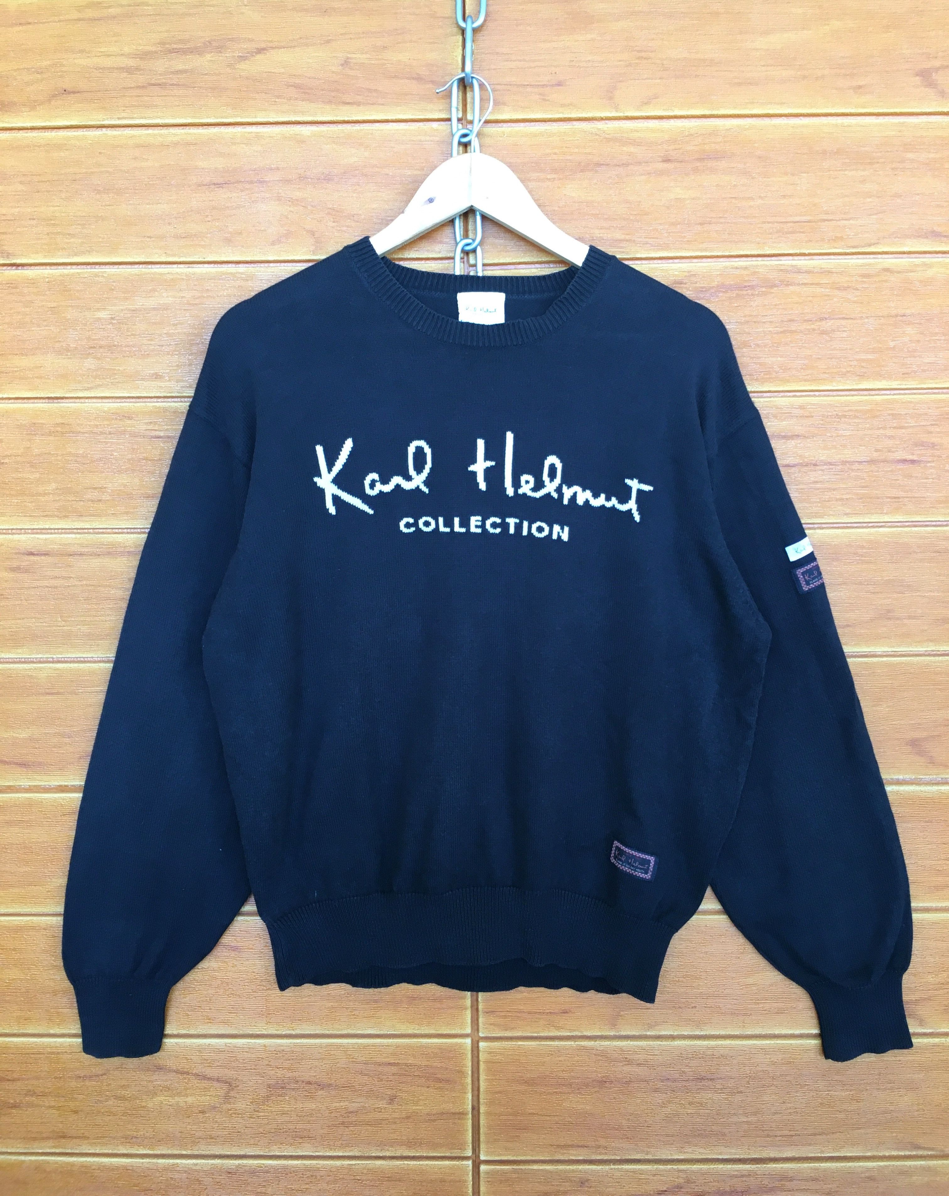 Karl Helmut Vintage 90s KARL HELMUT Collection Spell Out Sweatshirt Size US M / EU 48-50 / 2 - 1 Thumbnail