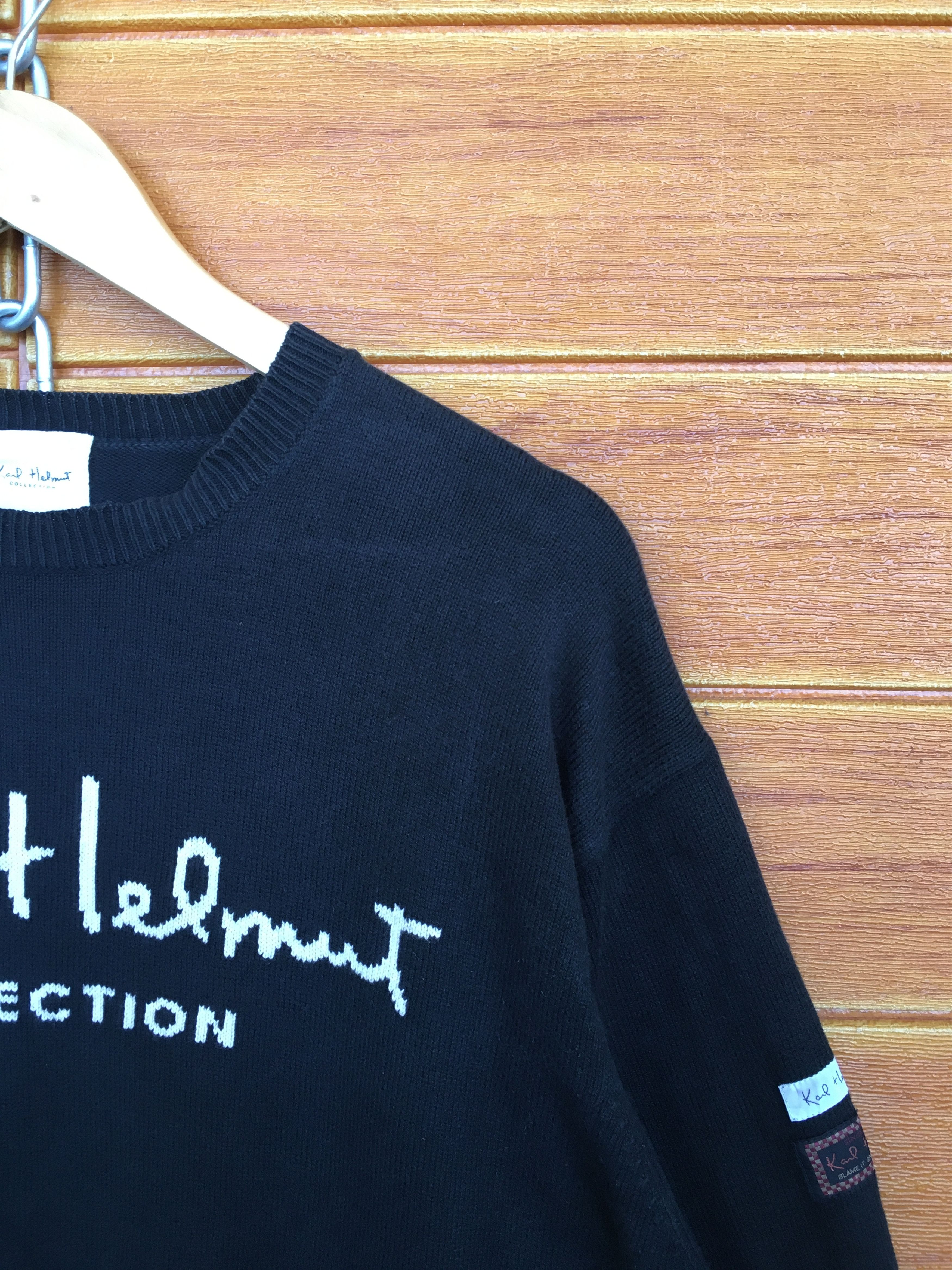 Karl Helmut Vintage 90s KARL HELMUT Collection Spell Out Sweatshirt Size US M / EU 48-50 / 2 - 3 Thumbnail