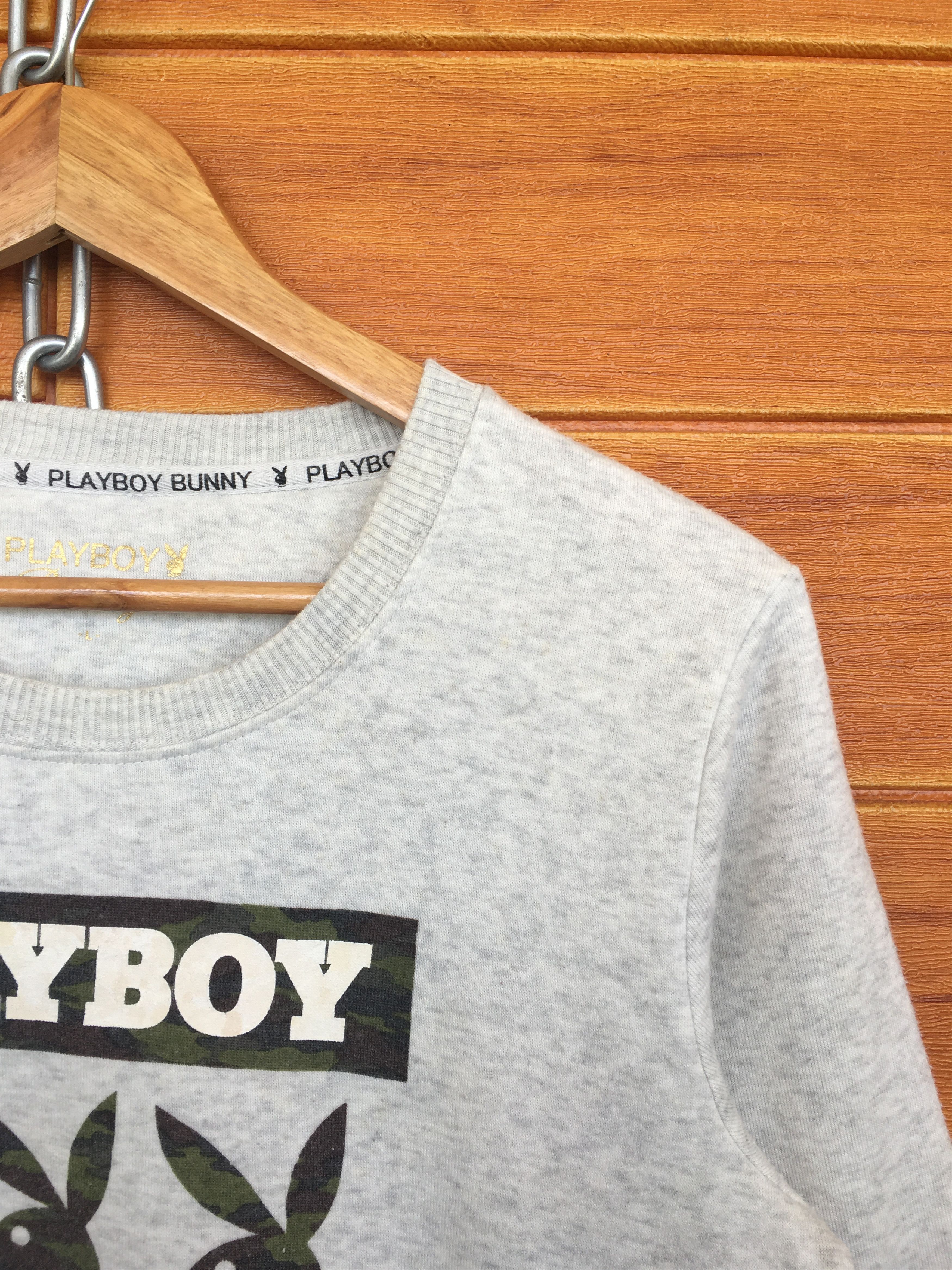 Playboy Vintage PLAYBOY Bunny Camouflaged Logos Sweatshirt Size US M / EU 48-50 / 2 - 3 Thumbnail