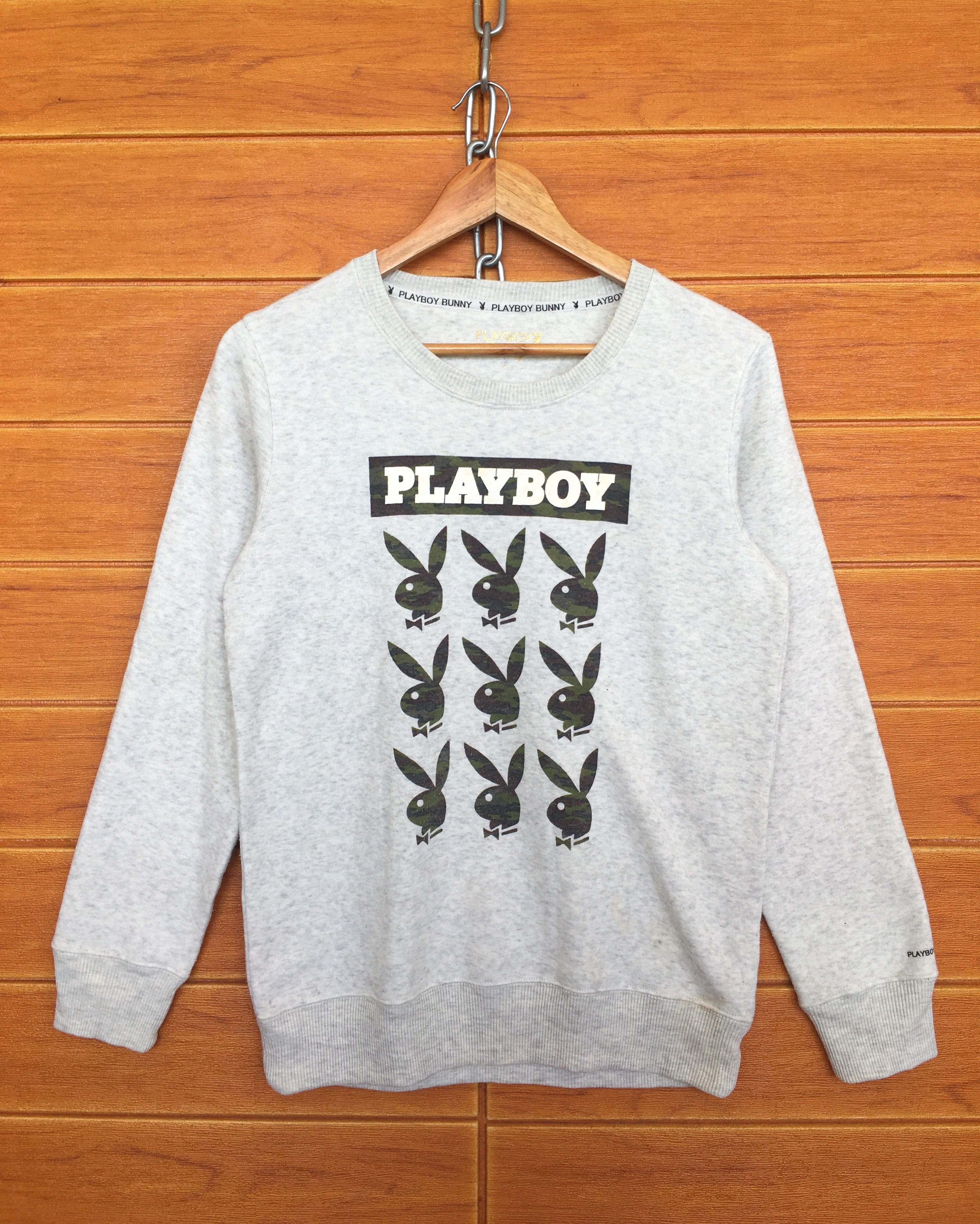 Vintage PLAYBOY Bunny Camouflaged Logos Sweatshirt