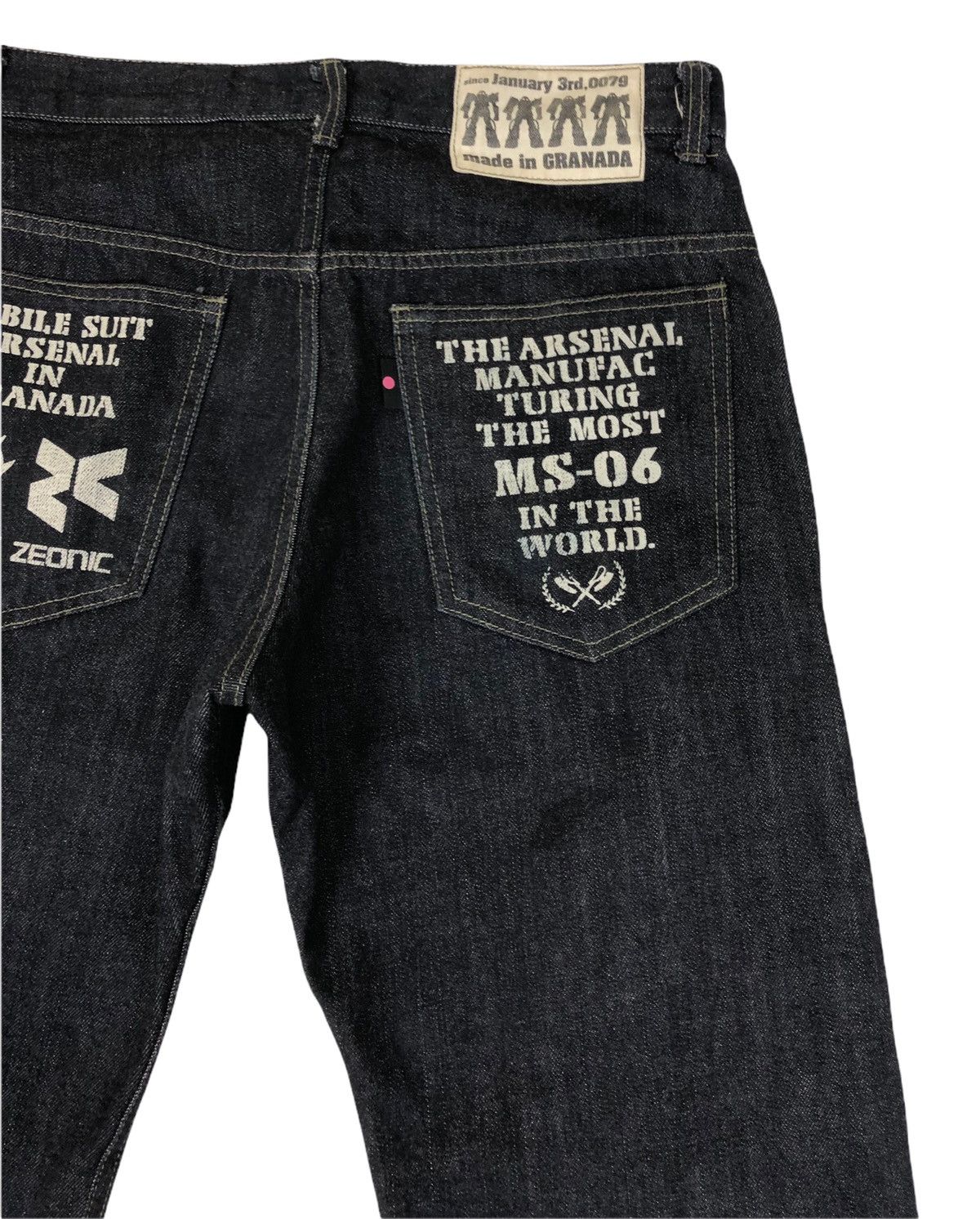 Japanese Brand Japan Brand Gundam Ms-06 Denim Jeans Size US 31 - 2 Thumbnail