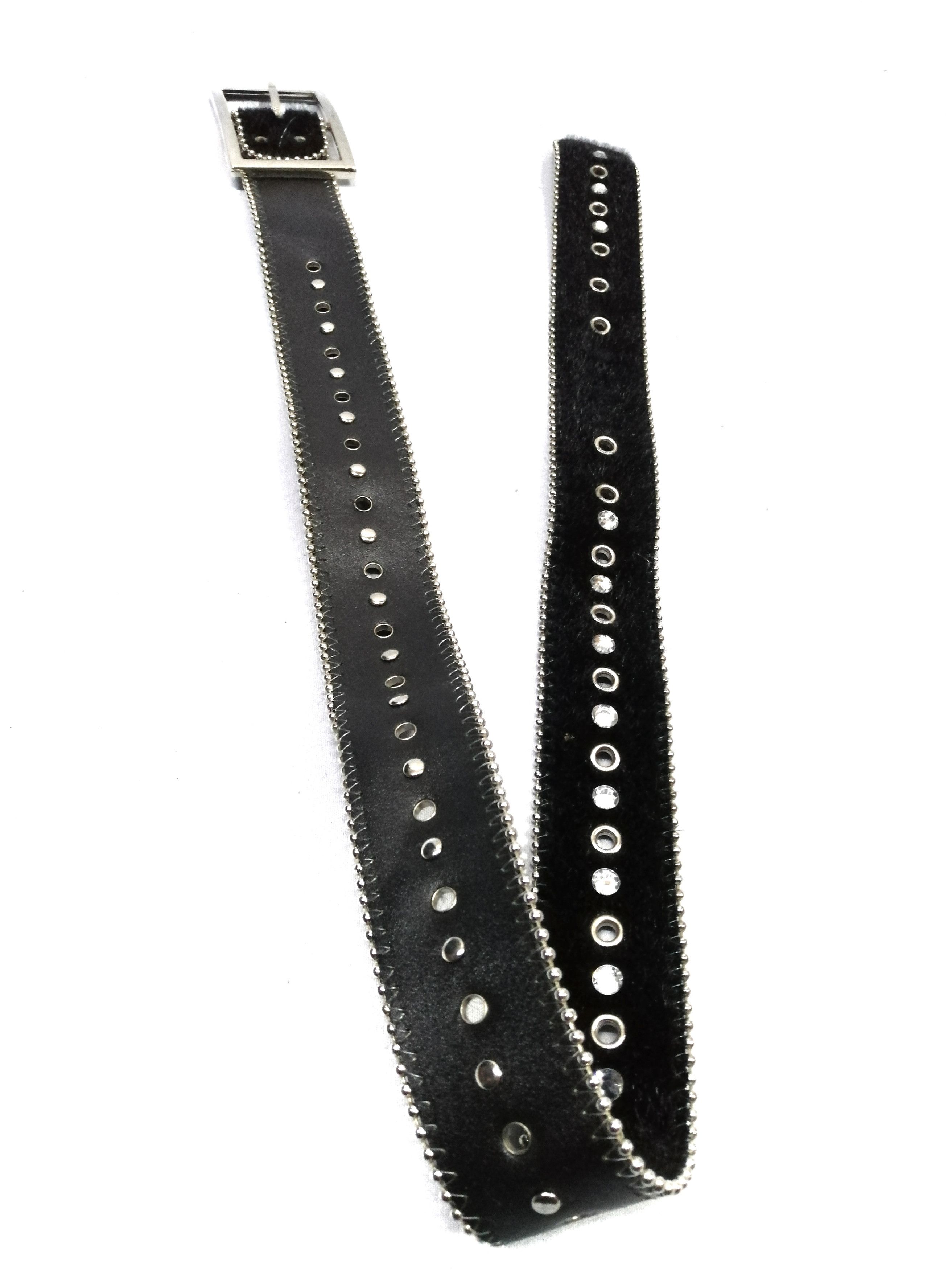 Japanese Brand Big Buckle Long Hair Black Belt Php Leather Size ONE SIZE - 6 Thumbnail