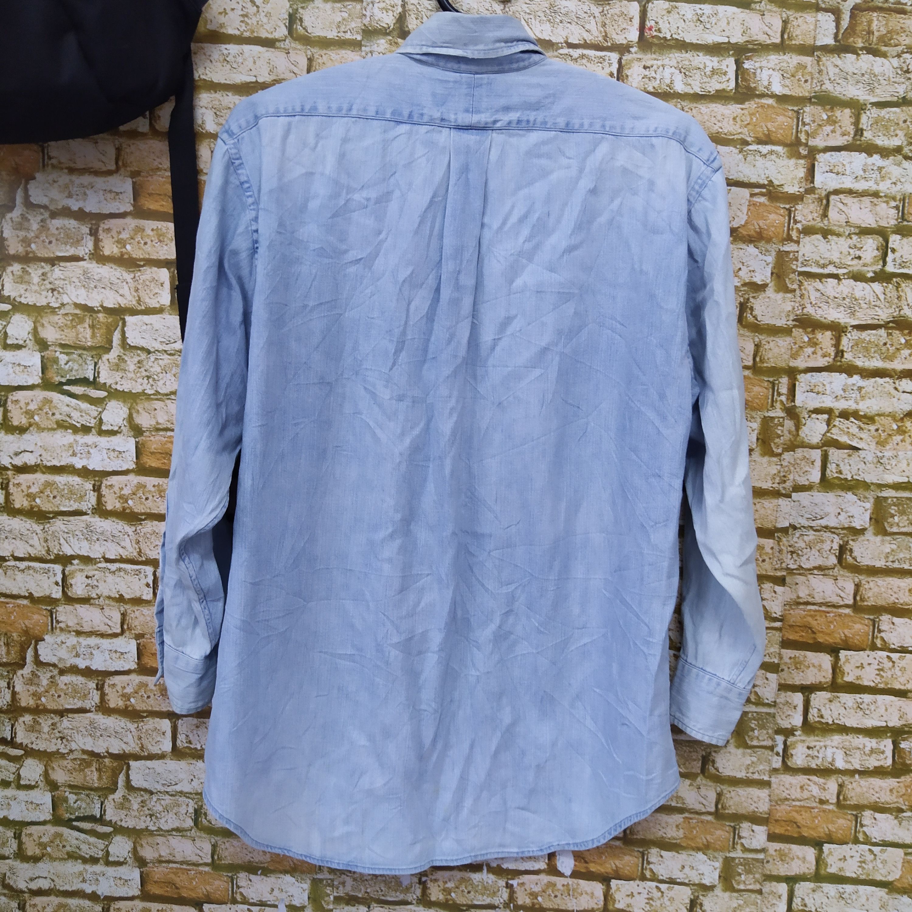 Polo Ralph Lauren × Vintage 90s POLO BEAR RALPH LAUREN SHIRT CHAMBRAY (D305) Size US L / EU 52-54 / 3 - 5 Thumbnail