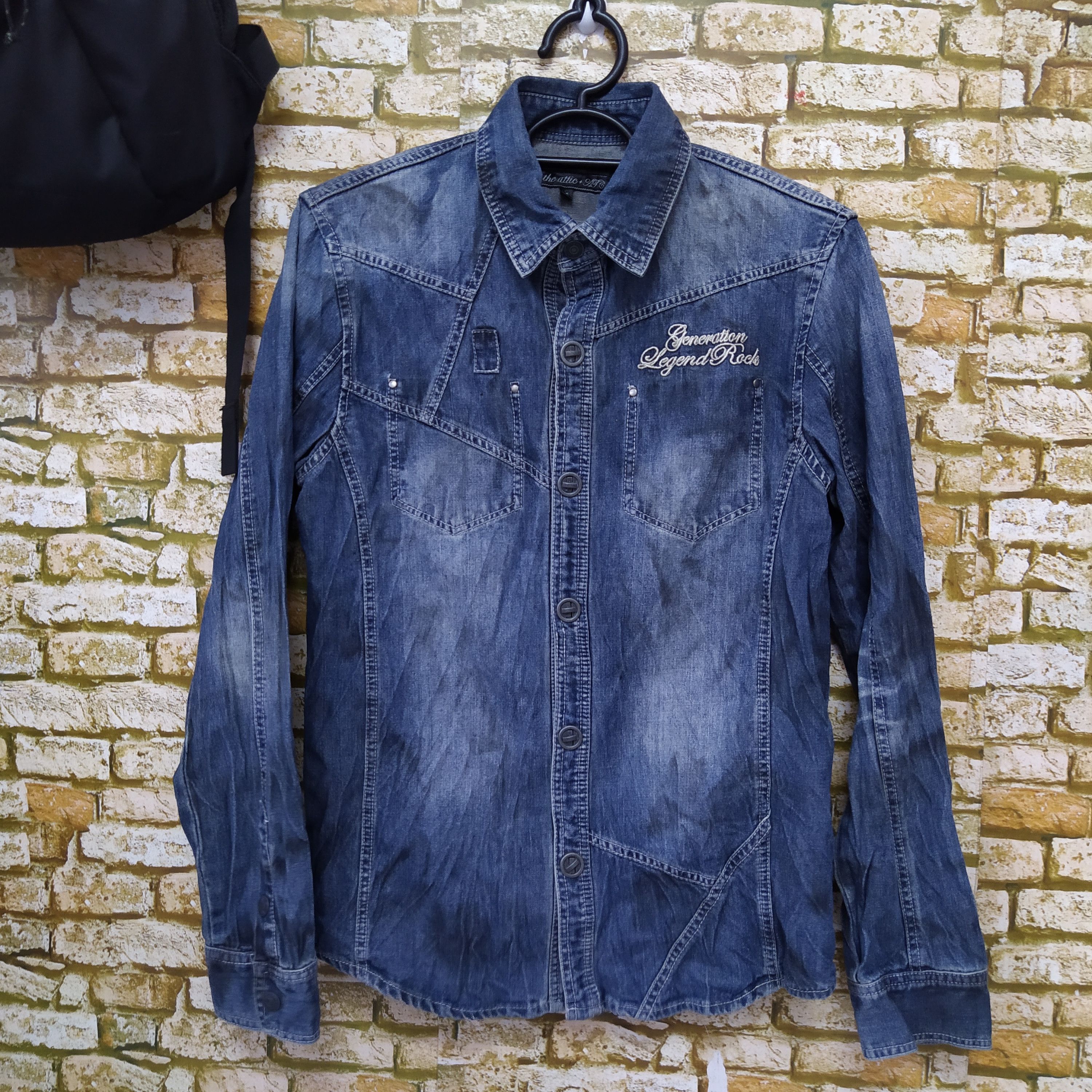 In The Attic × Japanese Brand IN THE ATTIC X AFC DENIM PUNK DENIM SHIRT (D308) Size US M / EU 48-50 / 2 - 3 Thumbnail