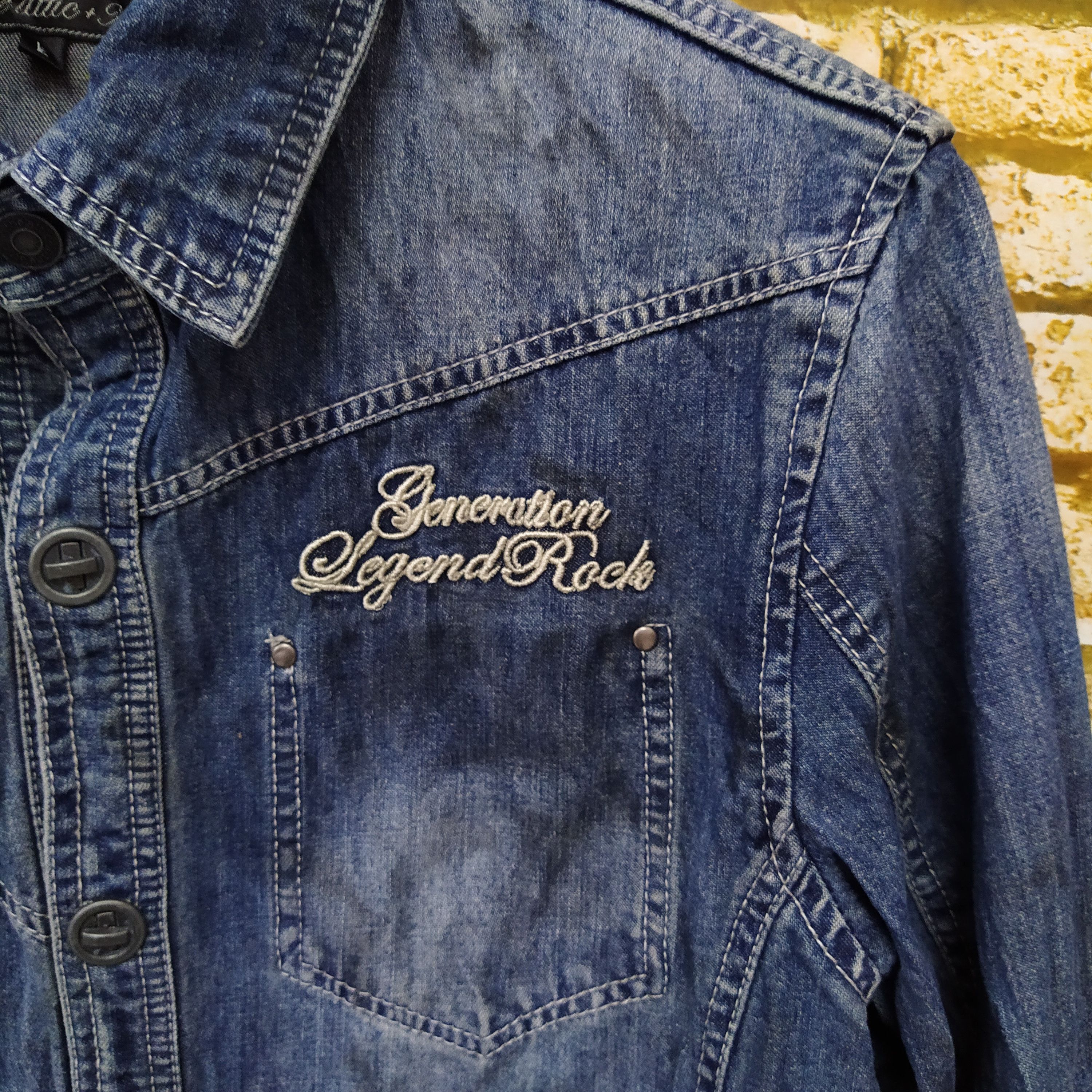 In The Attic × Japanese Brand IN THE ATTIC X AFC DENIM PUNK DENIM SHIRT (D308) Size US M / EU 48-50 / 2 - 5 Thumbnail