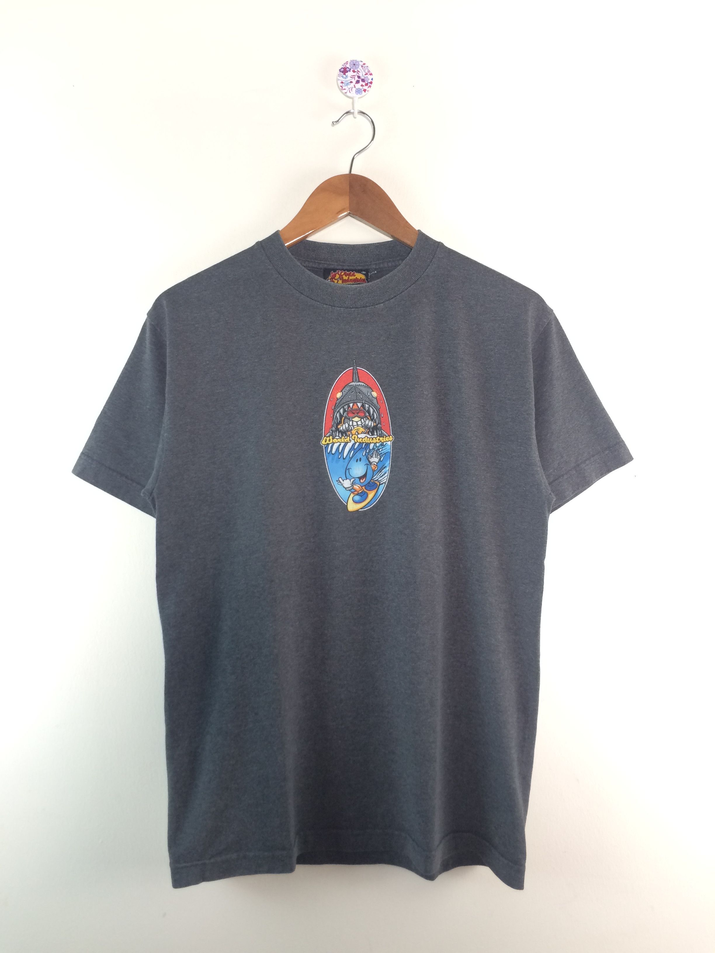 Vintage Vintage 90's World Industries Skateboard Tee Size US M / EU 48-50 / 2 - 2 Thumbnail