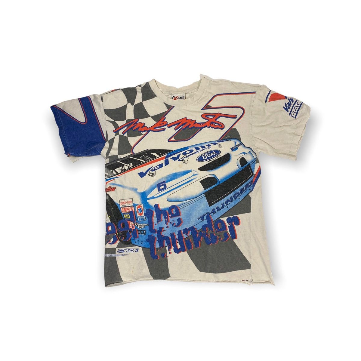 NASCAR × Vintage 90s NASCAR Mark Martin AOP Tee Size US XL / EU 56 / 4 - 1 Thumbnail