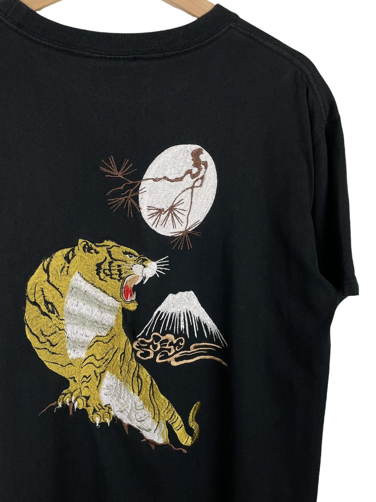 Japanese Brand Japanese Ranka Sukajan Tiger Fuji Embroidery Tee Size US L / EU 52-54 / 3 - 6 Thumbnail