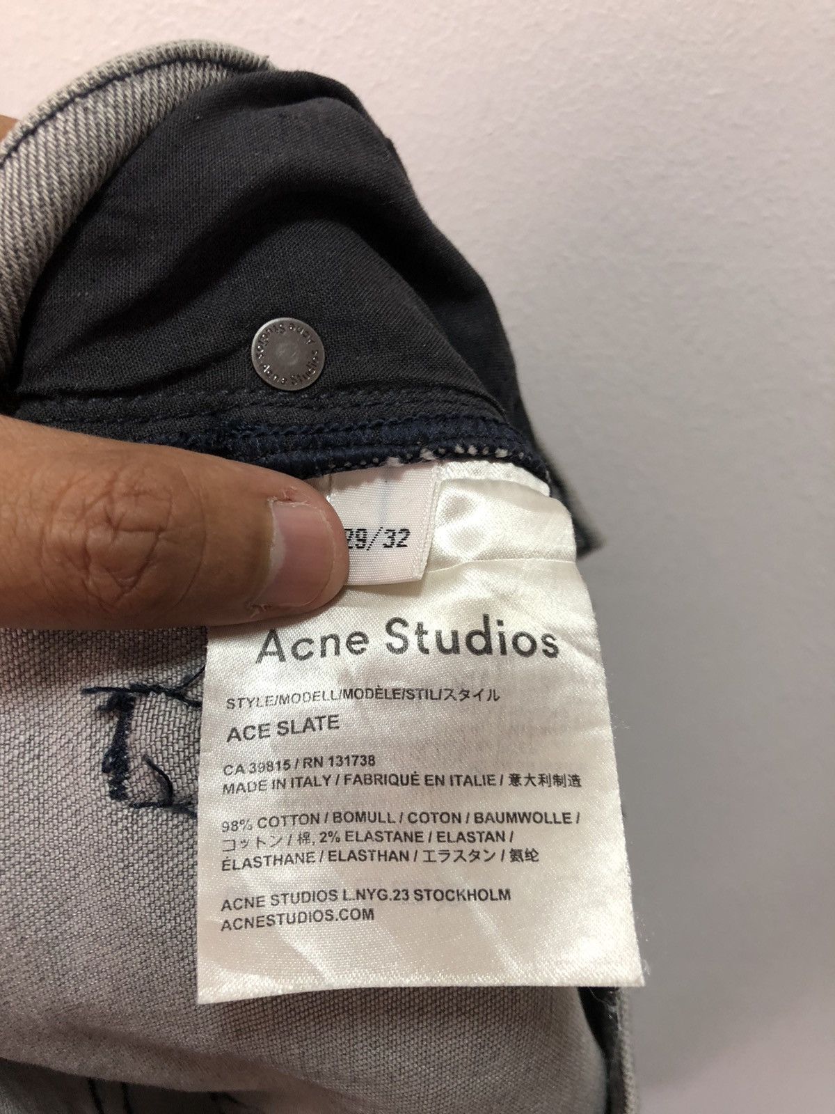 Acne Studios ACNE STUDIO Denim Pants Grey Ace Slate Italy Made Size US 29 - 5 Thumbnail