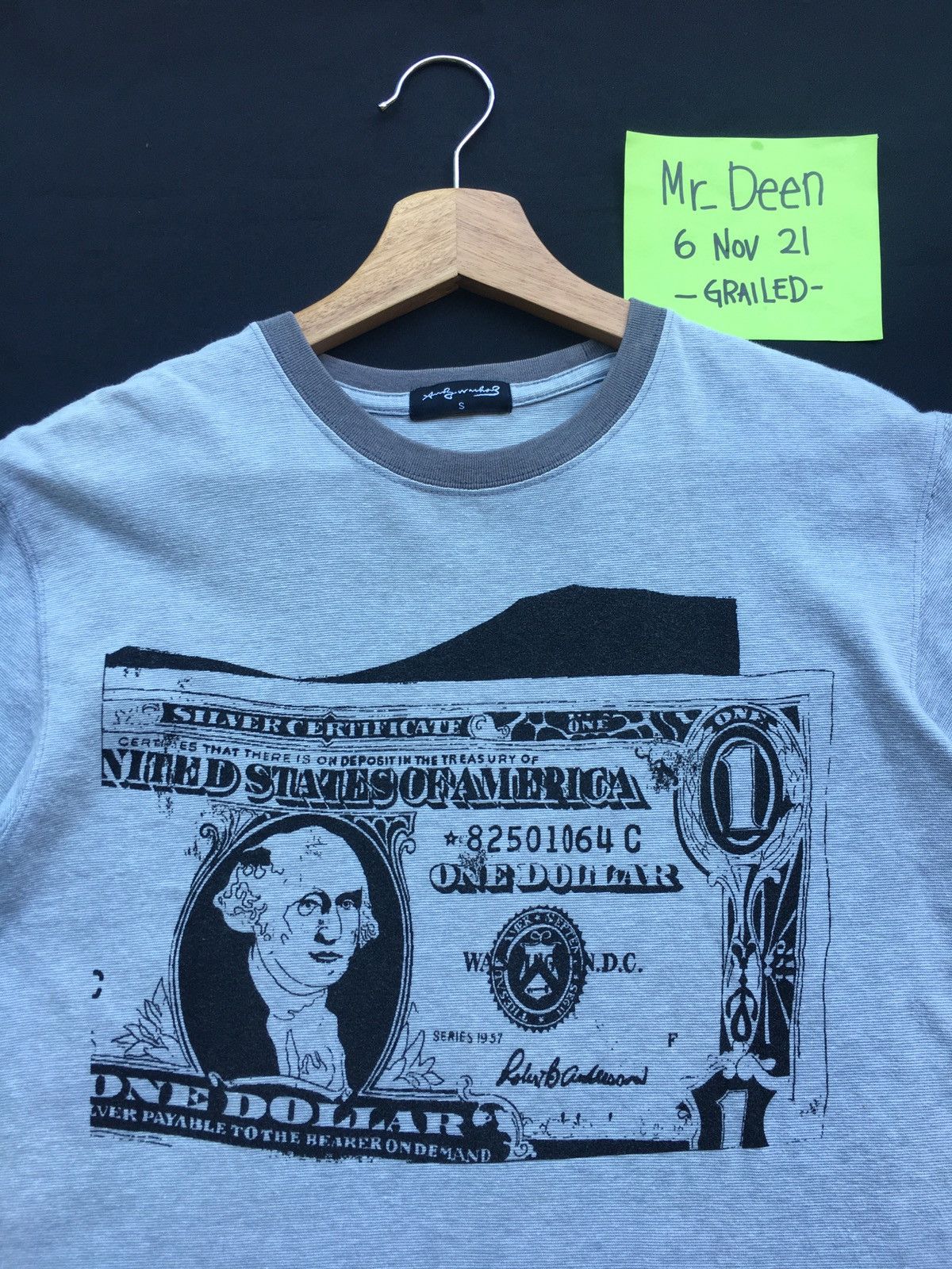 Andy Warhol Rare Vintage Andy Warhol US Dollar Print Tshirt Size US S / EU 44-46 / 1 - 1 Thumbnail