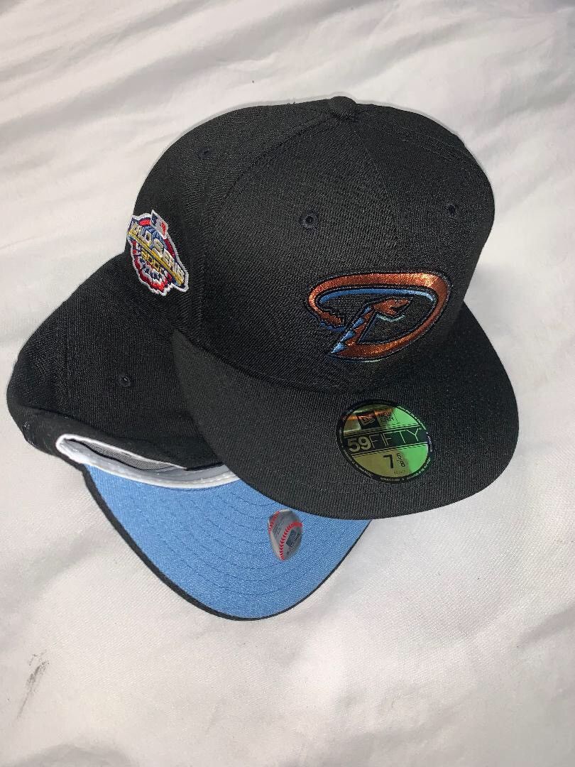 Exclusive Arizona Diamondbacks fitted black icy blue 5/8