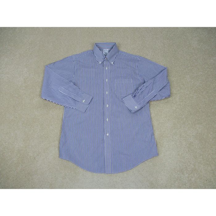 Brooks Brothers Brooks Brothers Button Up Shirt Adult Large Blue 15 1/2 ...