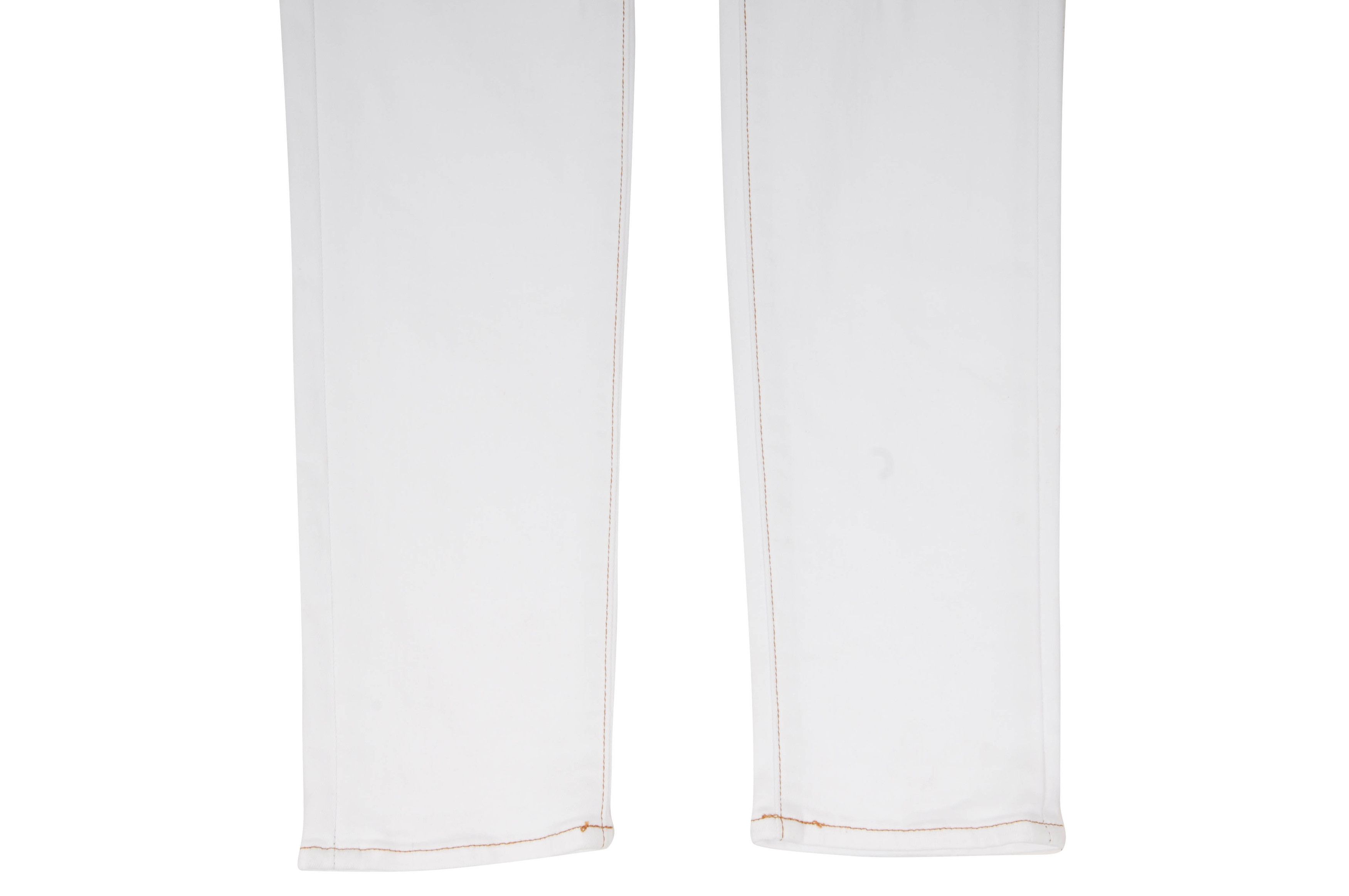 Amiri Knee Slashed Distressed White Stretch Denim Jeans Size US 32 / EU 48 - 3 Thumbnail