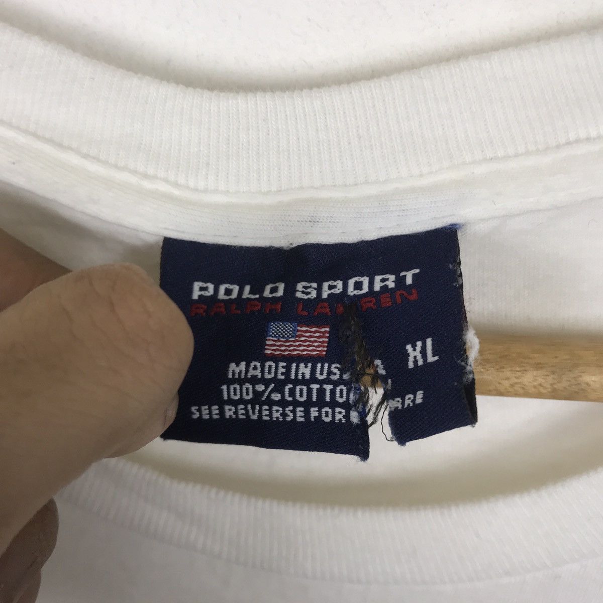 Polo Ralph Lauren Vintage Polo Sport Ralph Lauren Men Cycling Made in Usa Tee Size US XL / EU 56 / 4 - 4 Thumbnail