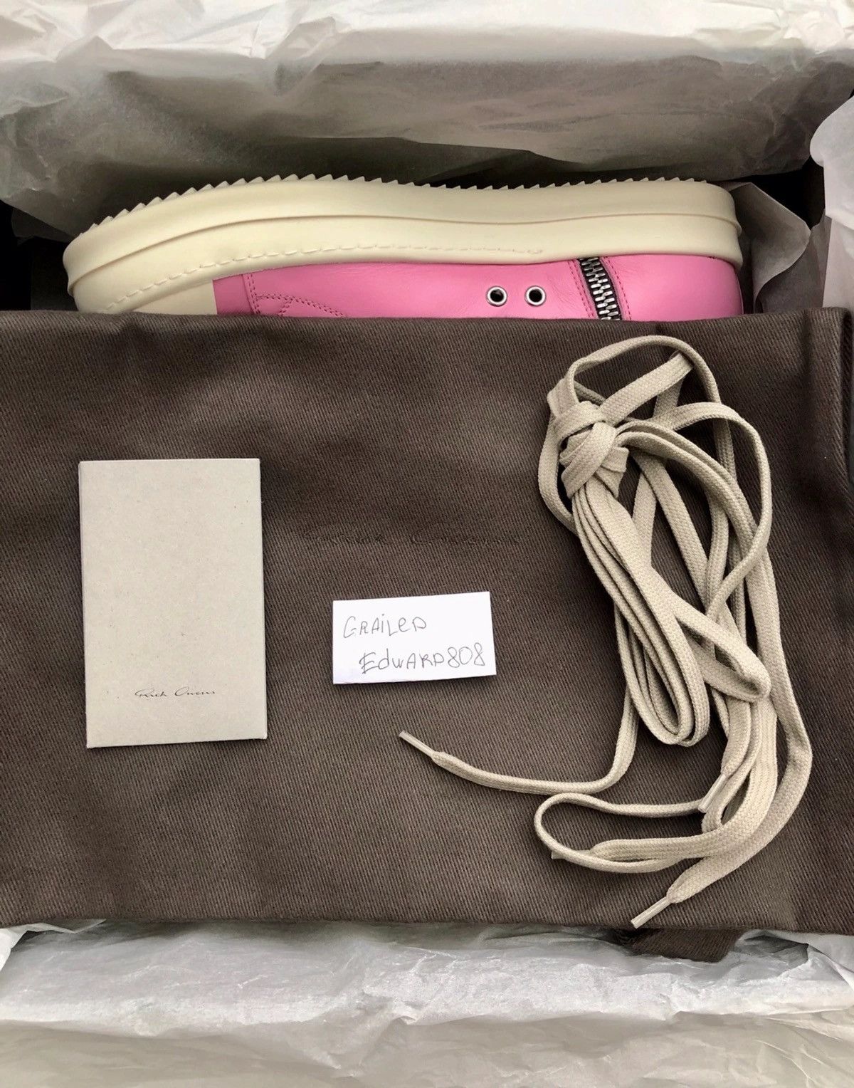 Rick Owens NEW 💦 PINK HIGH CARTI RAMONES SIZE (42) Size US 9 / EU 42 - 2 Thumbnail