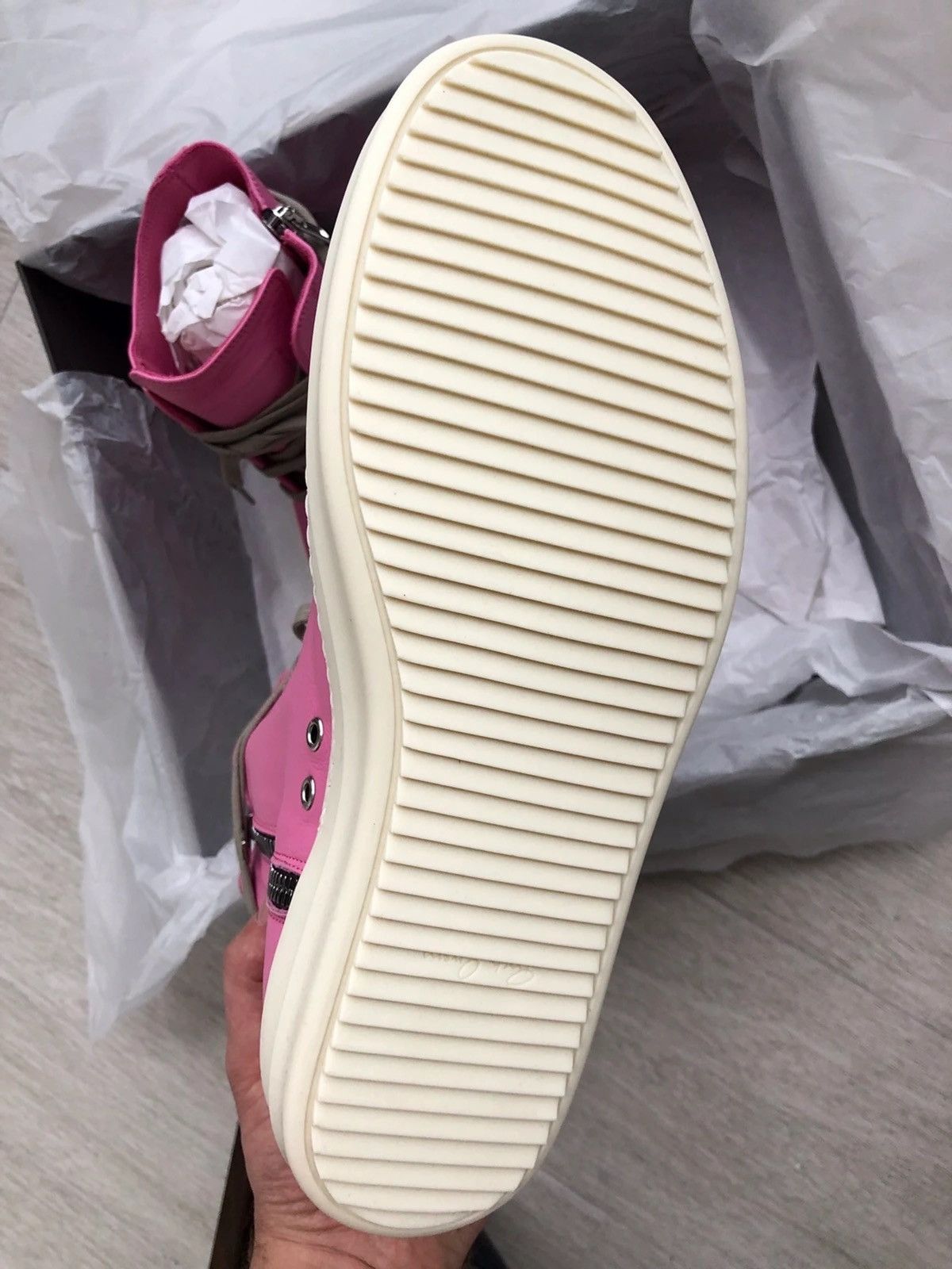 Rick Owens NEW 💦 PINK HIGH CARTI RAMONES SIZE (42) Size US 9 / EU 42 - 4 Thumbnail