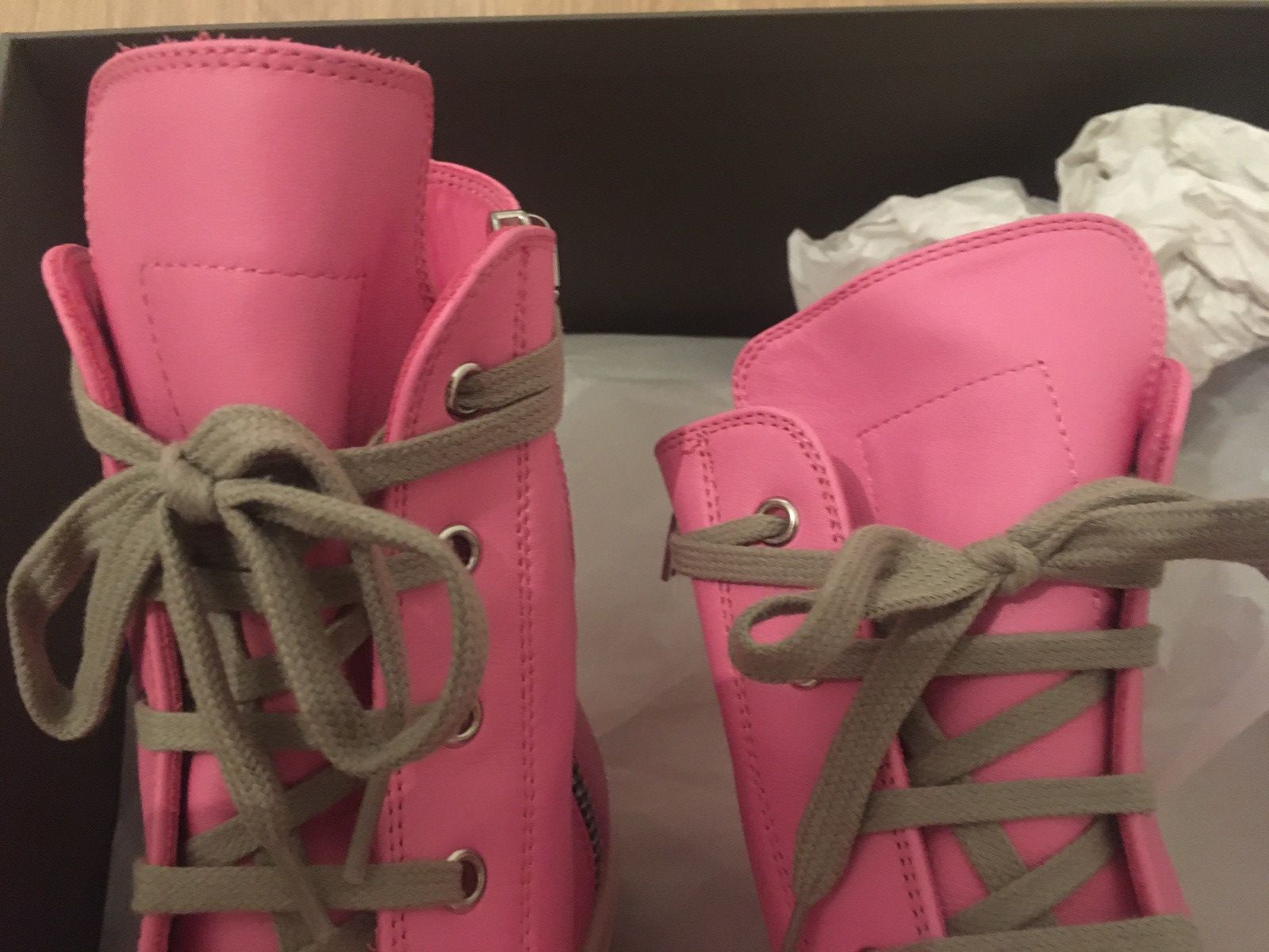 Rick Owens NEW 💦 PINK HIGH CARTI RAMONES SIZE (42) Size US 9 / EU 42 - 10 Thumbnail