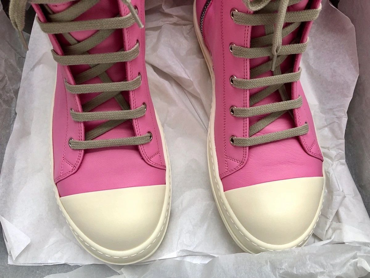 Rick Owens NEW 💦 PINK HIGH CARTI RAMONES SIZE (42) Size US 9 / EU 42 - 3 Thumbnail