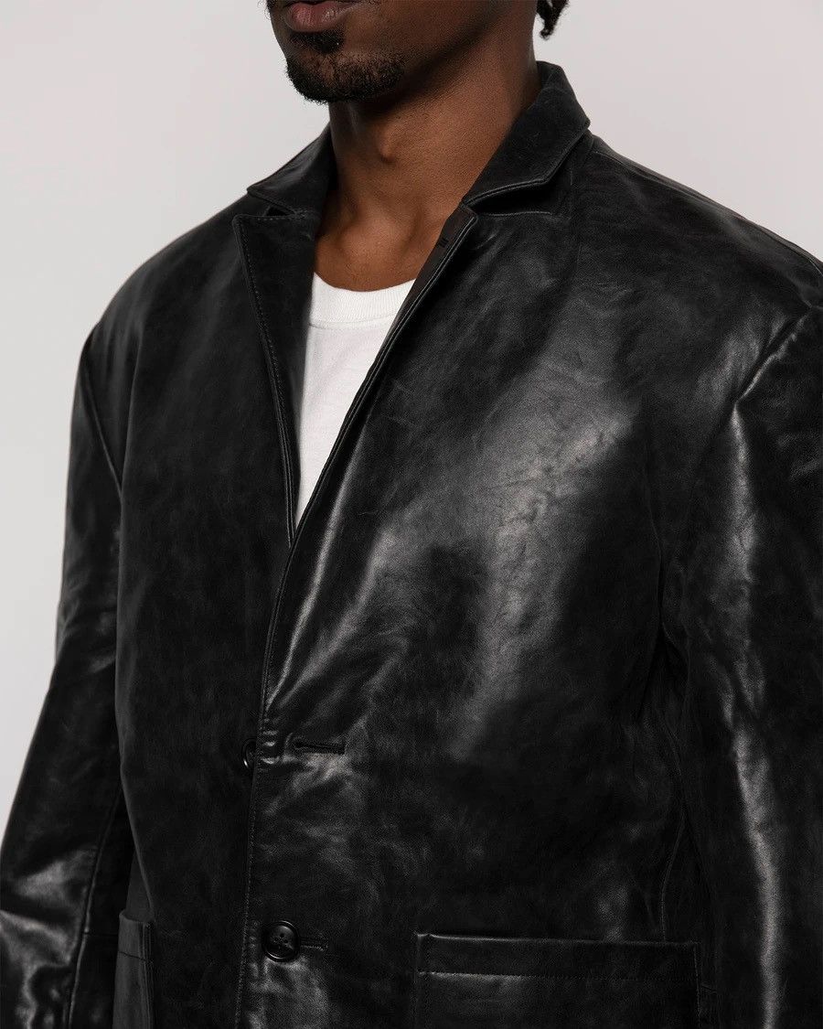 【希少】STUSSY Leather Sport Coat Streetwear × Stussy Stussy Leather Sport Coat (LARGE) | Grailed