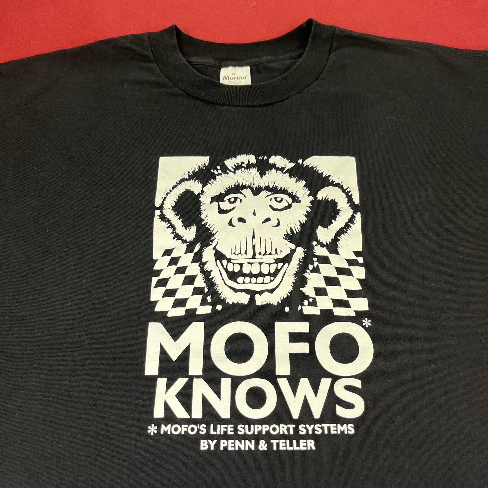 T-shirt Penn & Teller "Mofo Knows Magic" - Rouge - Taille S à 5XL - Neuf Sans étiquettes