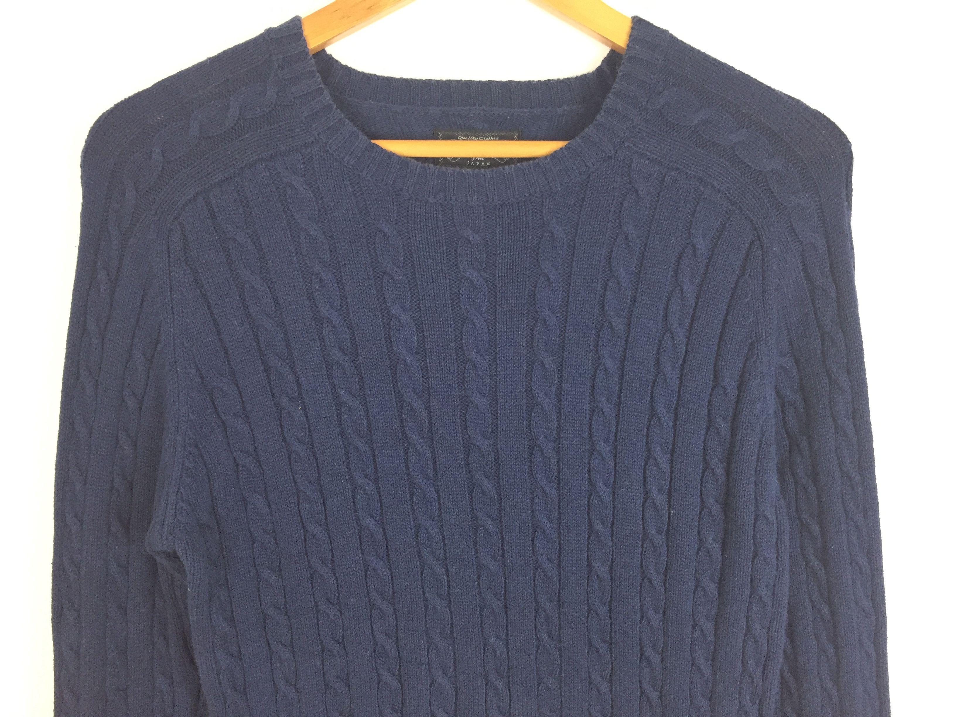 Beams Plus × Japanese Brand Beams + Plus blue cable knit Size US M / EU 48-50 / 2 - 5 Thumbnail