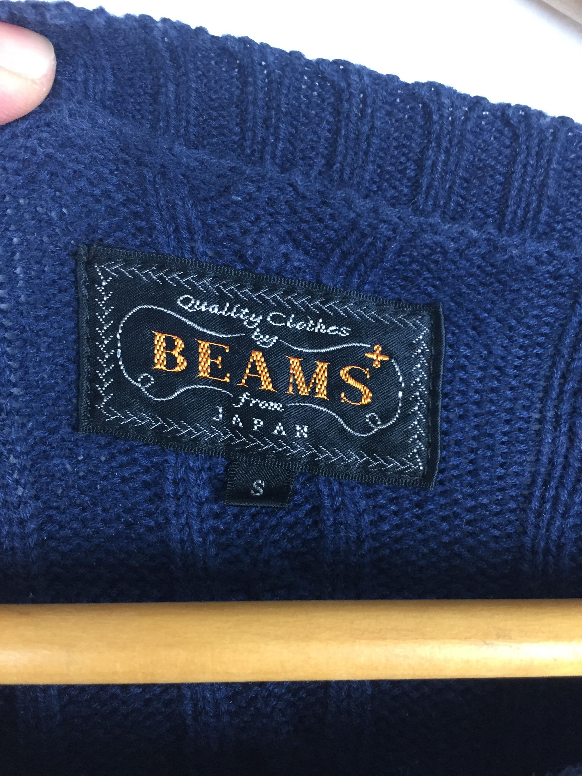 Beams Plus × Japanese Brand Beams + Plus blue cable knit Size US M / EU 48-50 / 2 - 8 Thumbnail
